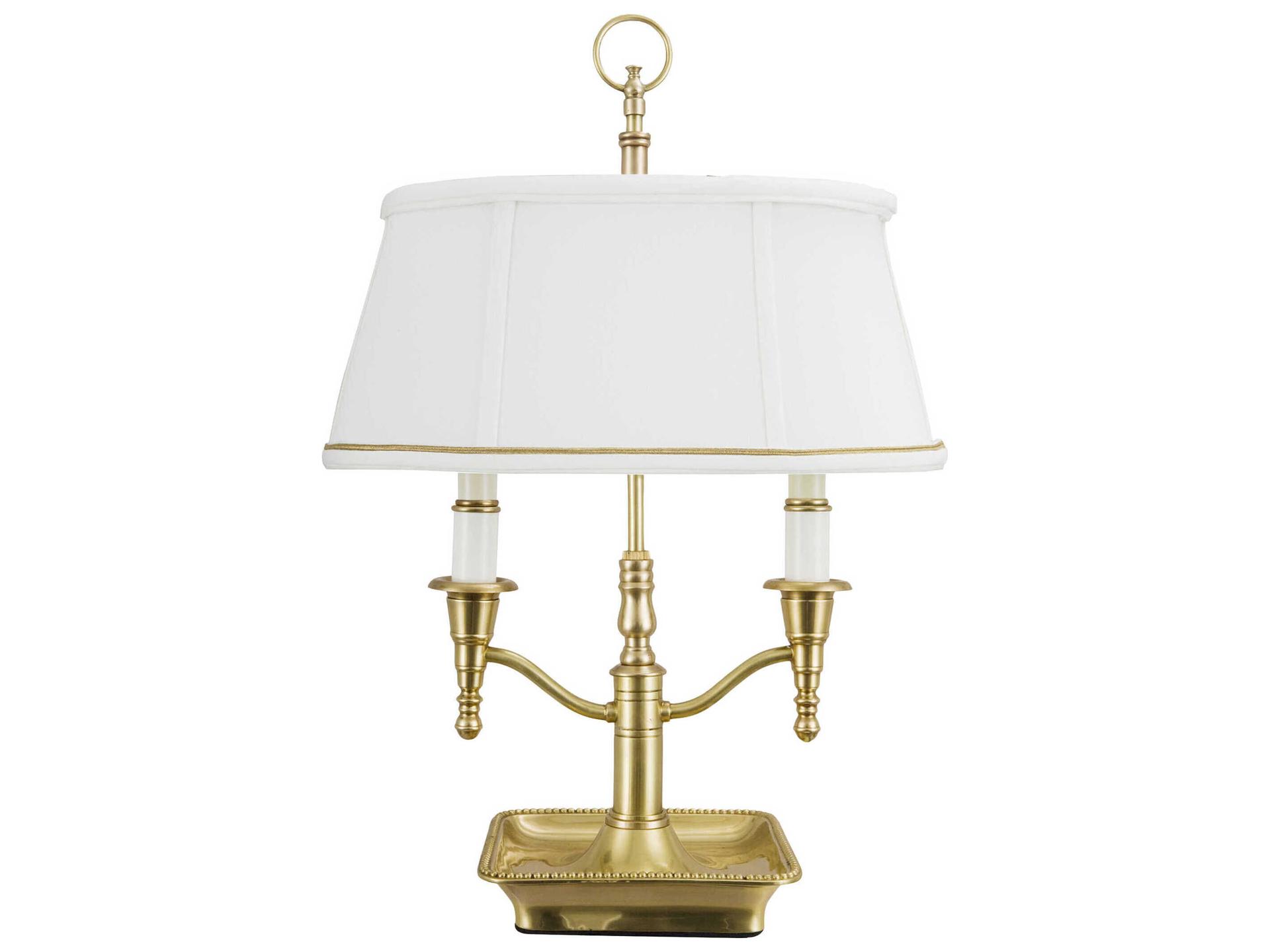 Bartemius 2-Light Candelabra Table Lamp in Antique Brass