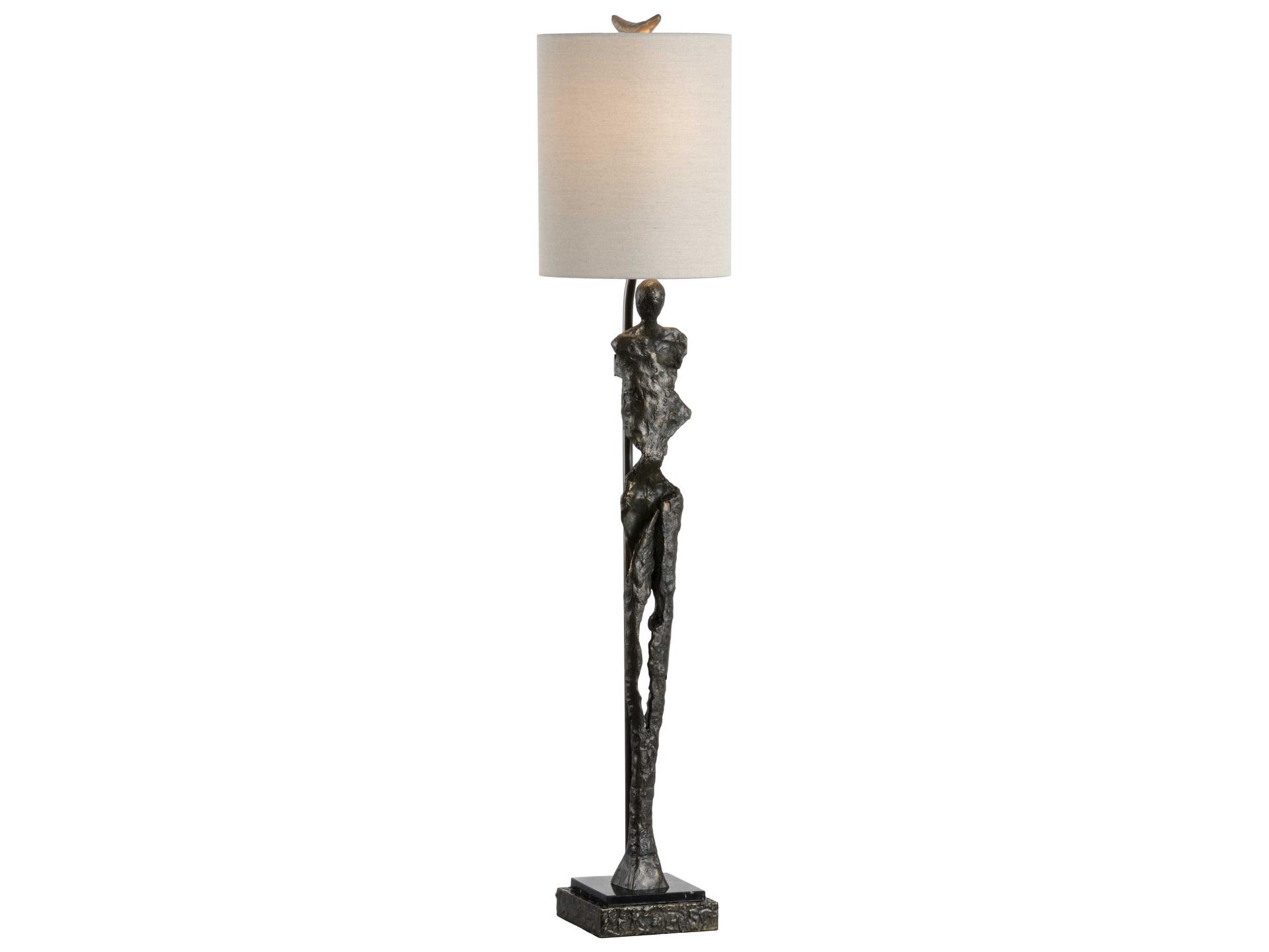 Artemis 43-Inch Dark Bronze Table Lamp with Linen Shade