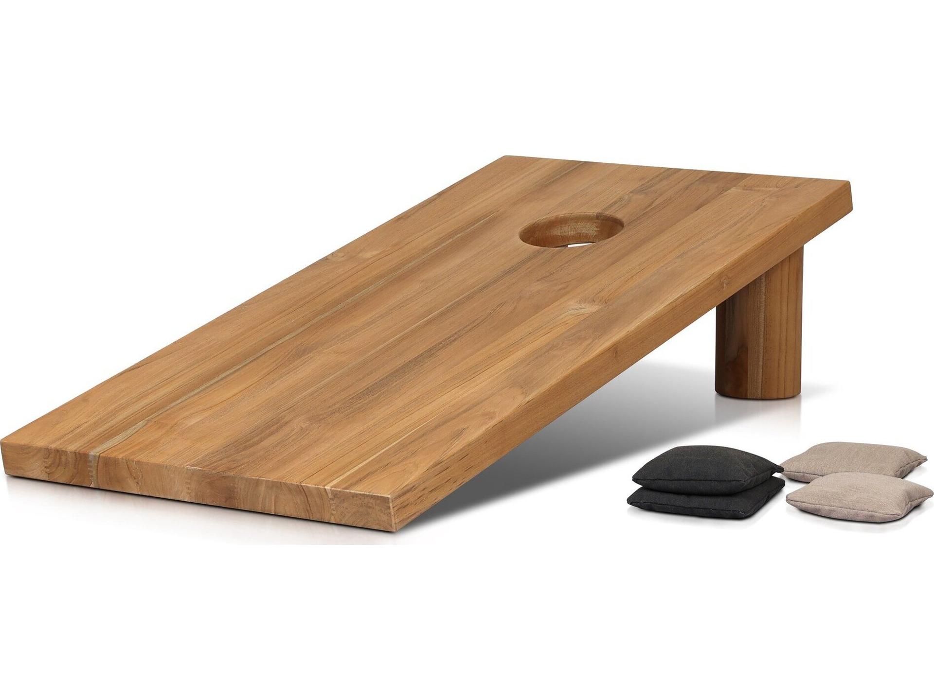 Duvall Aged Natural Teak Bag Toss Set with Detachable Legs