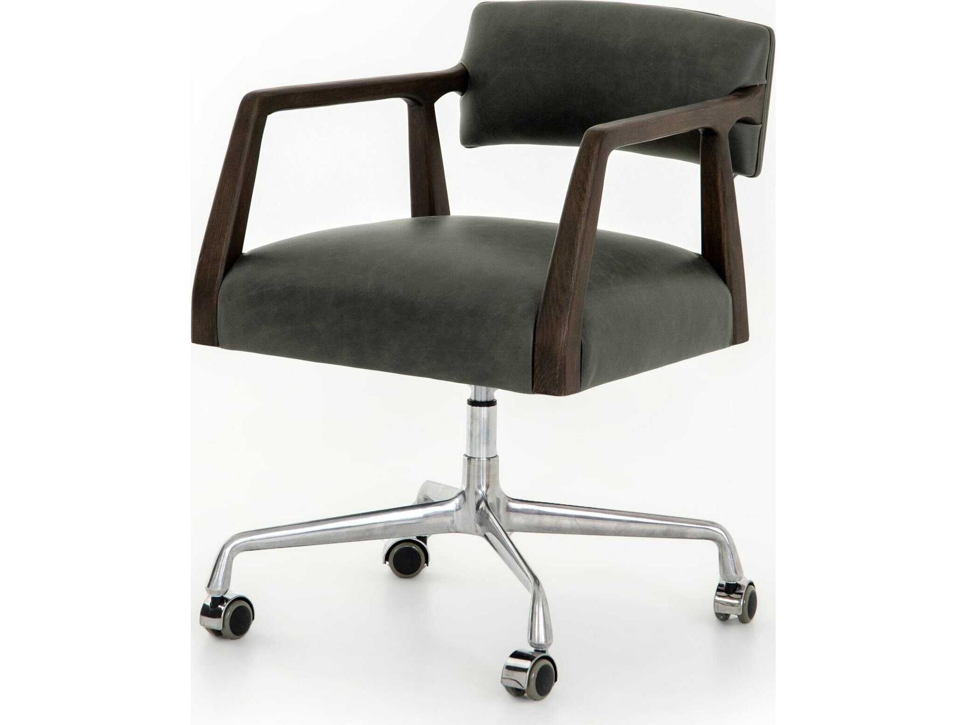 Abbott Ebony Leather Swivel Task Office Chair
