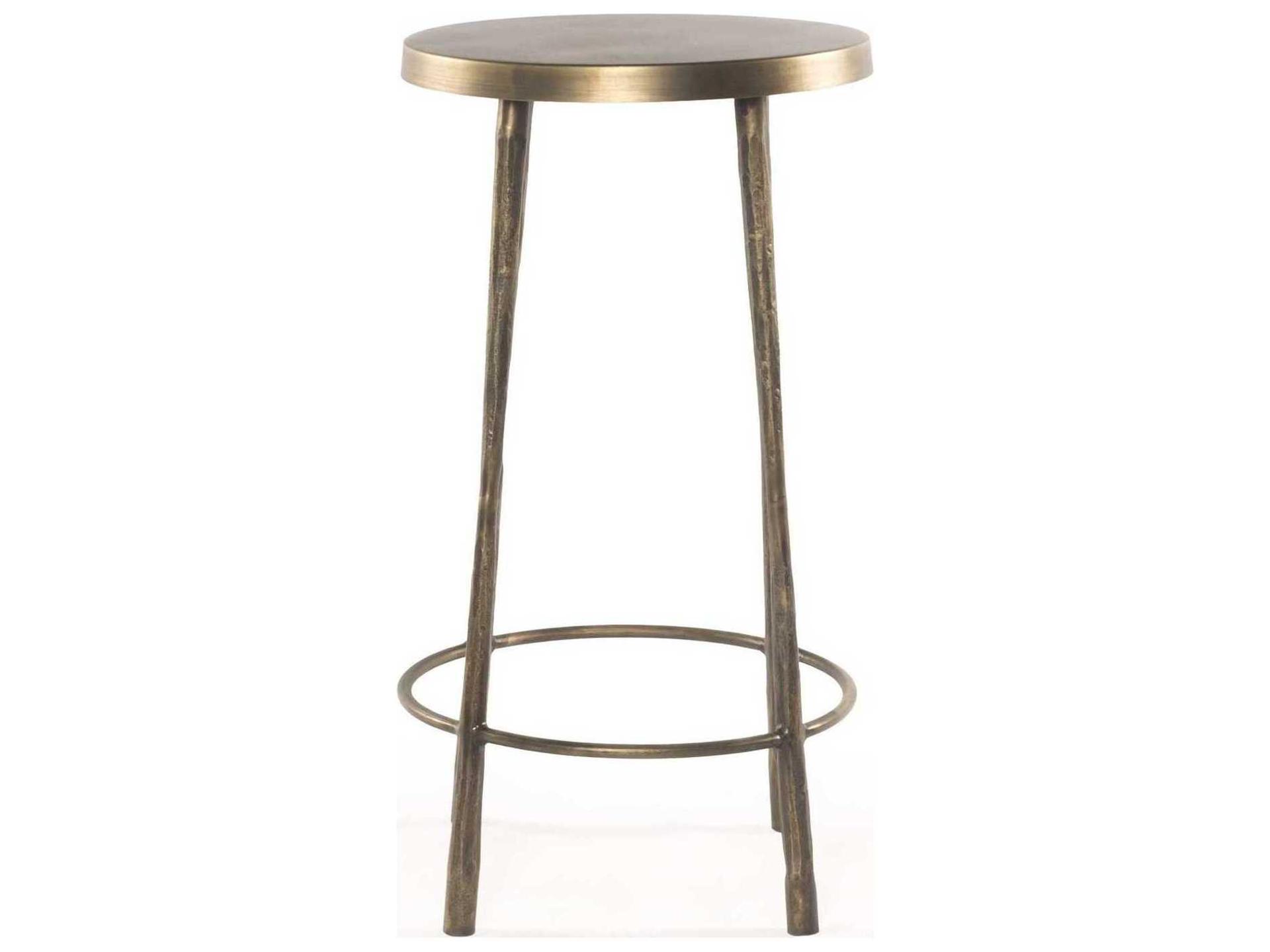Four Hands Element Westwood Antique Brass Counter Stool