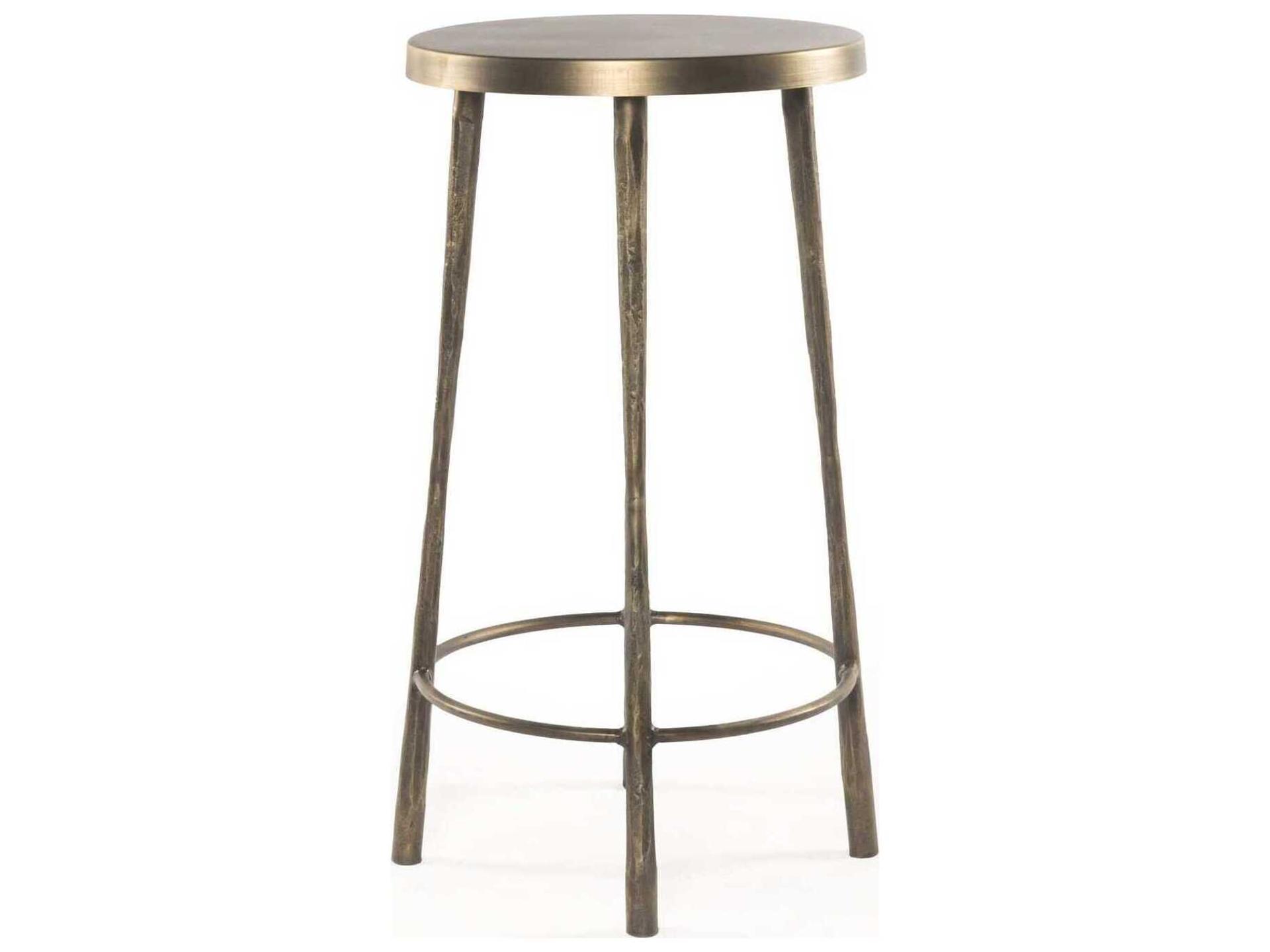 Four Hands Element Westwood Antique Brass Counter Stool