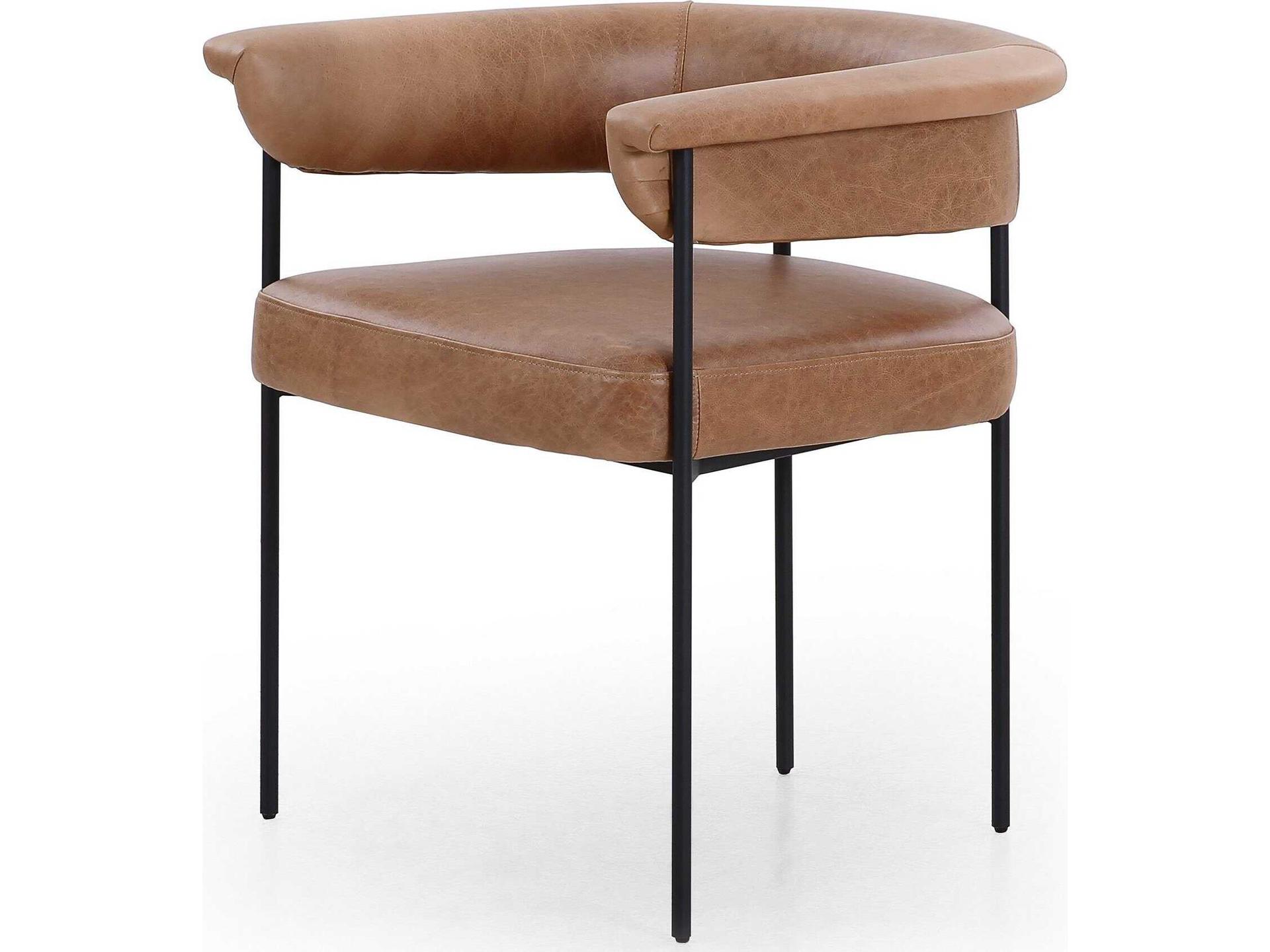 Grayson Carrie Chaps Saddle Leather Dining Chair