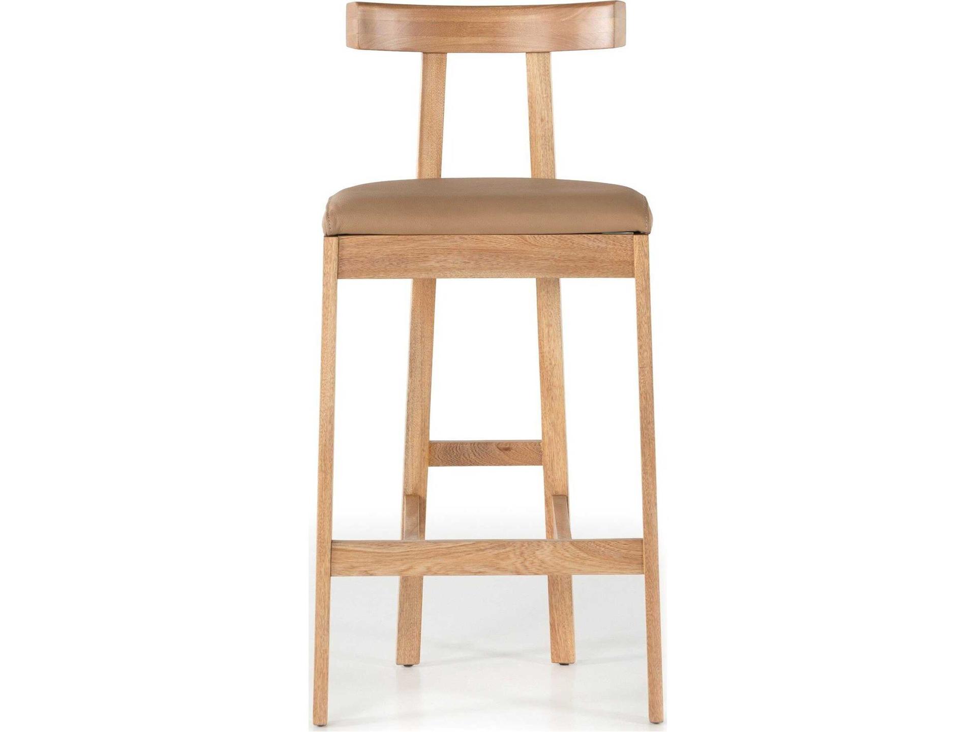 Four Hands Sevilla Tex Natural Leather  Bar Stool
