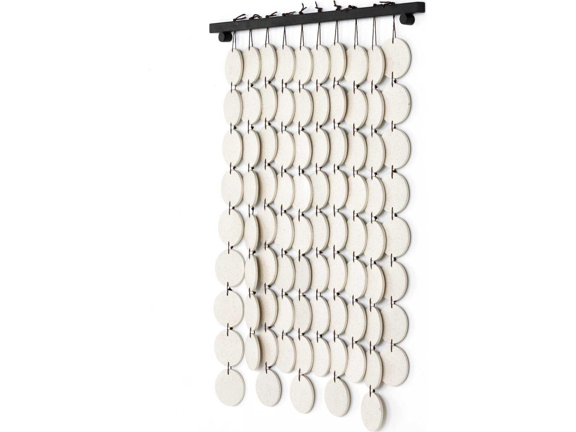 Marlow Ceramic Wall Hanging Textured Geometric Decor
