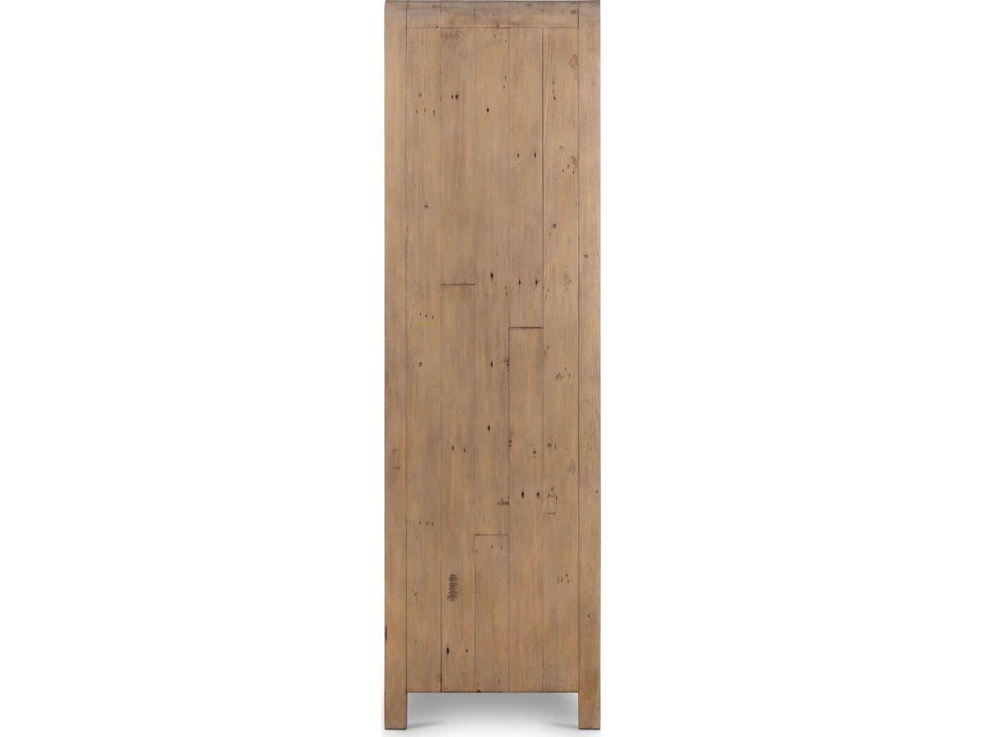 Four Hands Reclaimed Scrubbed Teak Brown Wardrobe Armoire