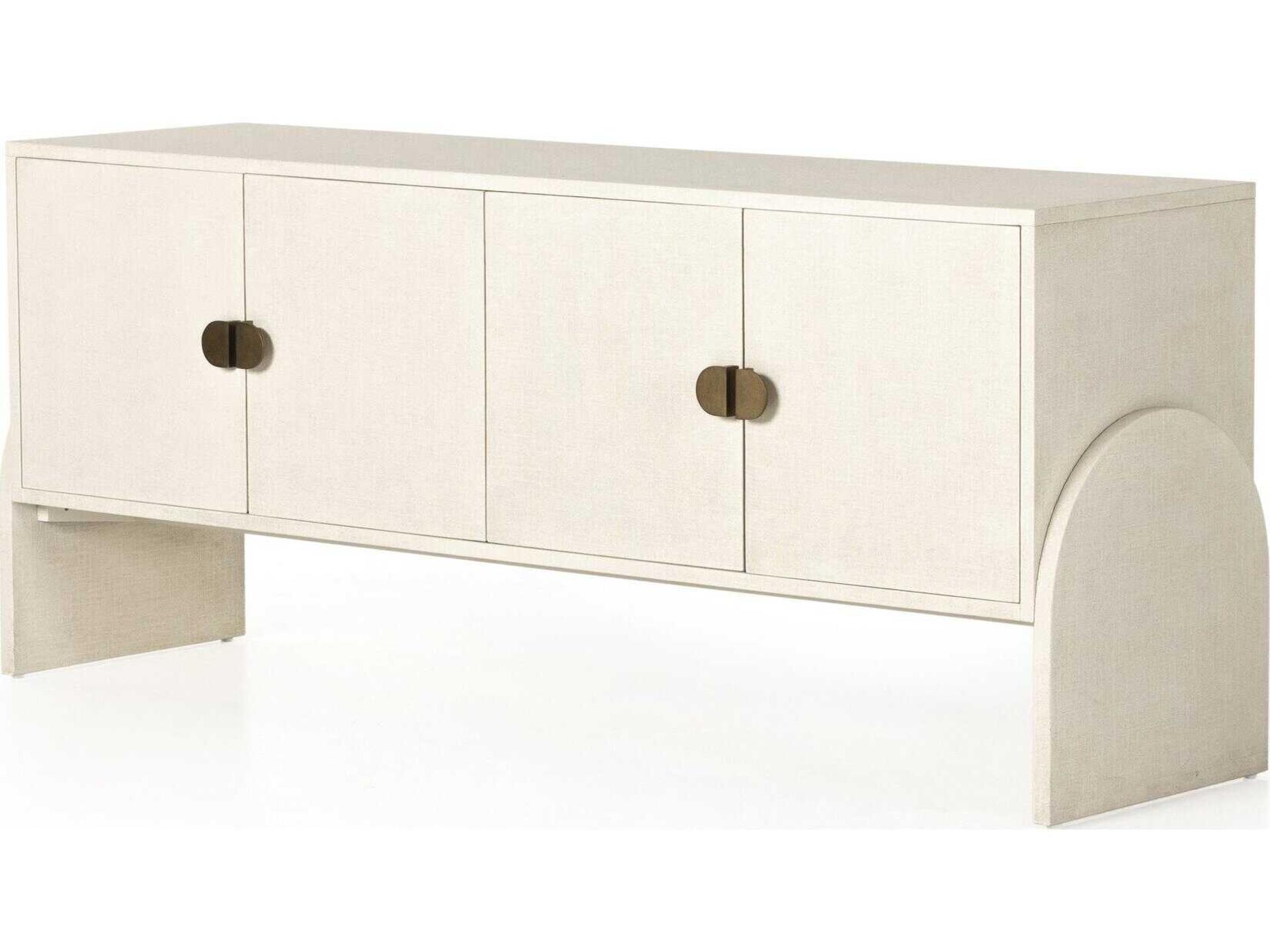 Cressida Sideboard Ivory Painted Linen Modern Storage