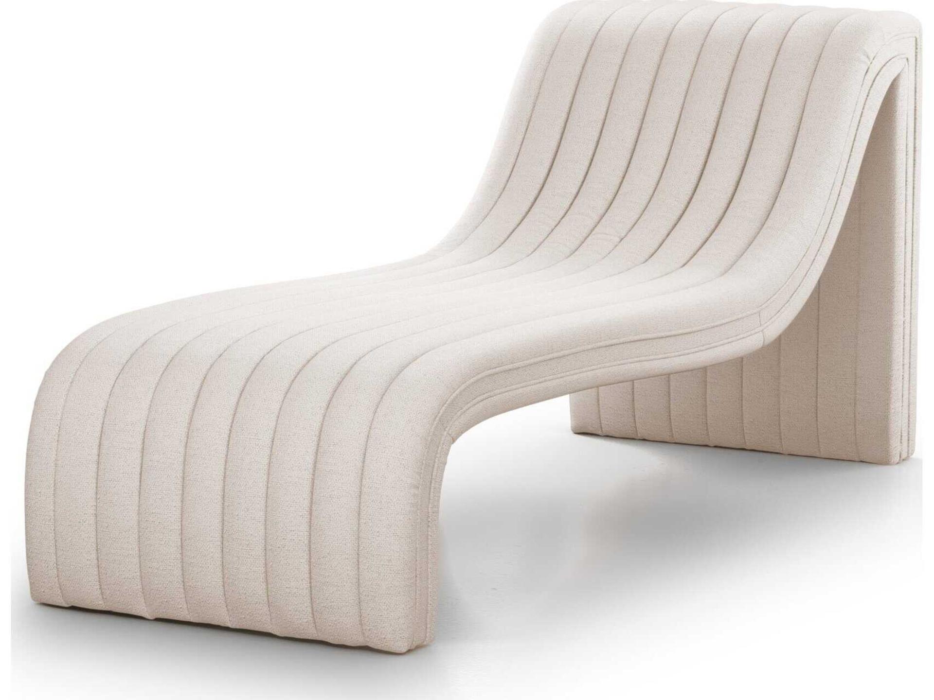 Grayson White Upholstered Chaise