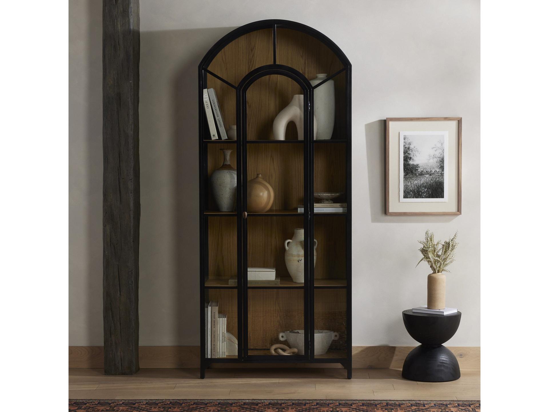 Four Hands Belmont Black Display Cabinet