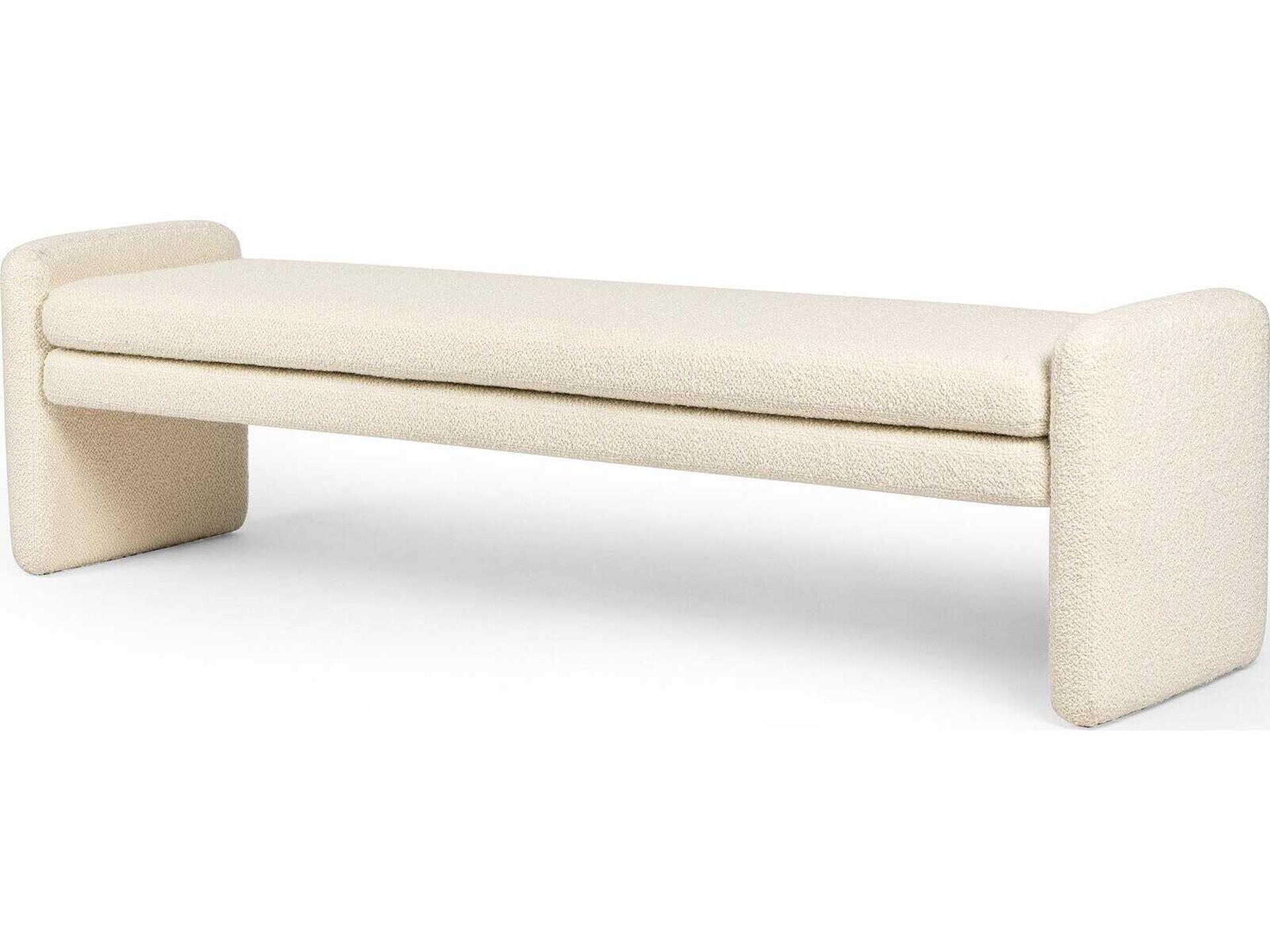 Townsend Serena Accent Bench in Durham Cream Boucle