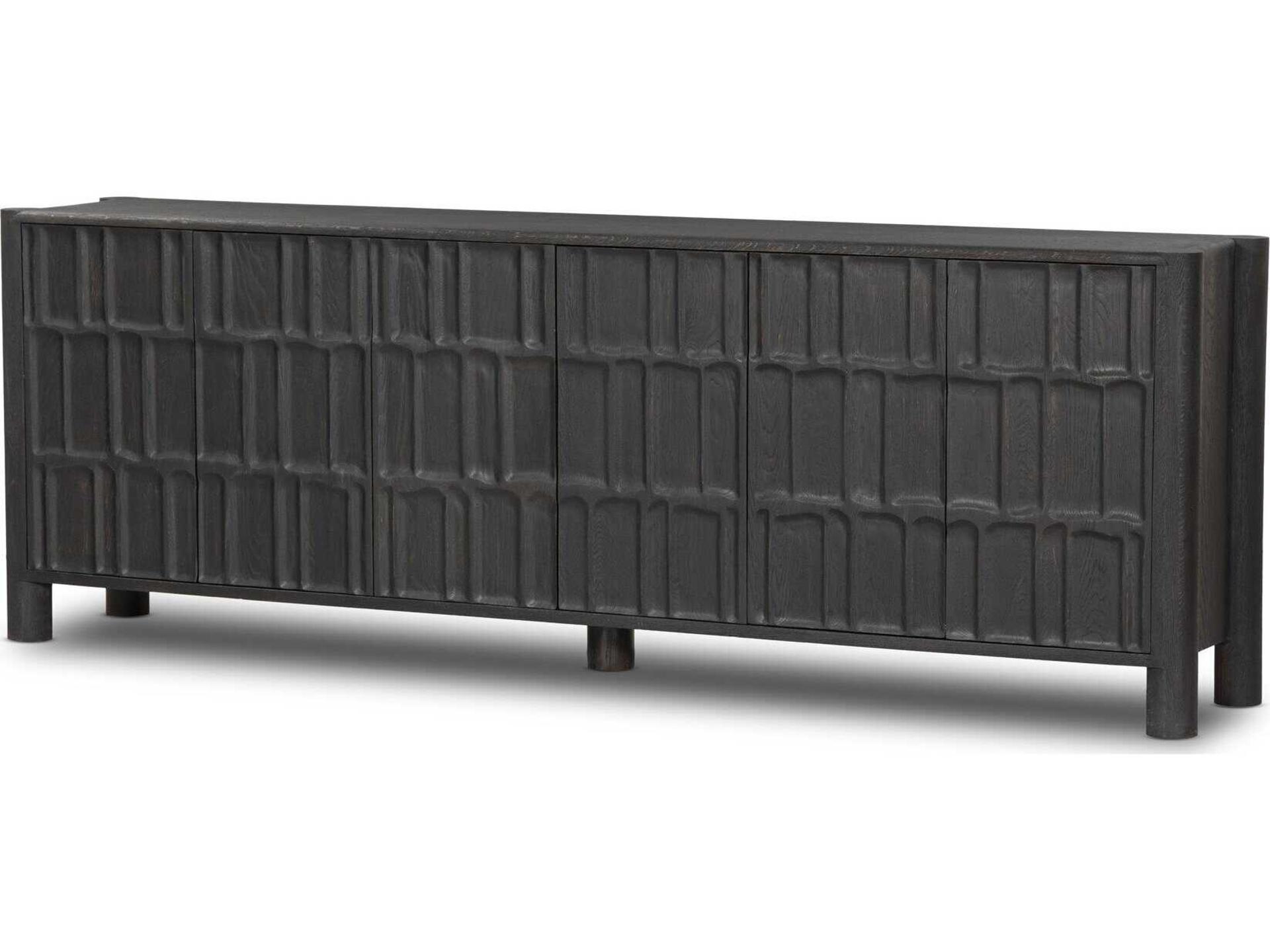 Aiden Ezri Black Oak Wood Sideboard