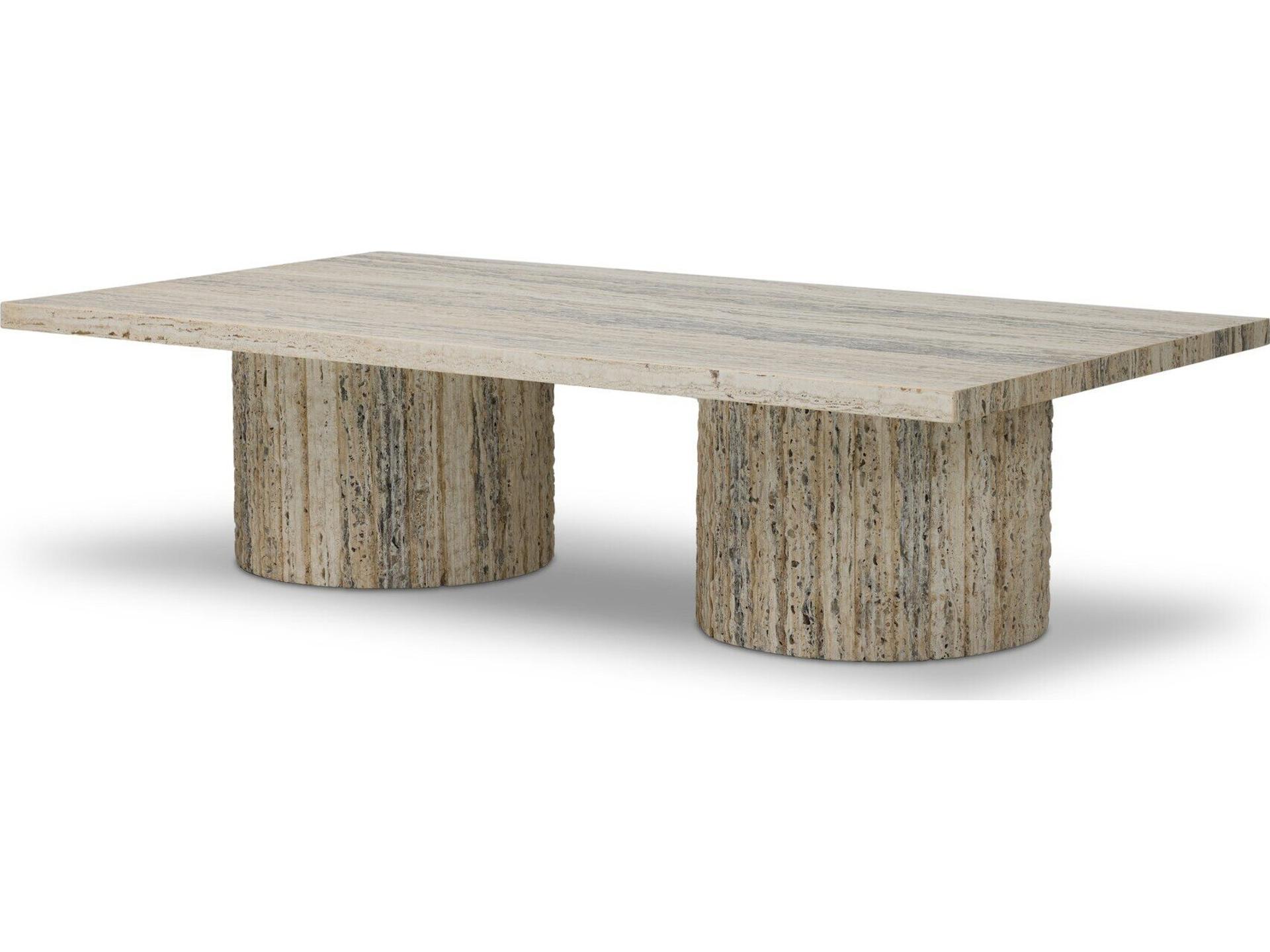 Harmon Rectangular Stone Coffee Table