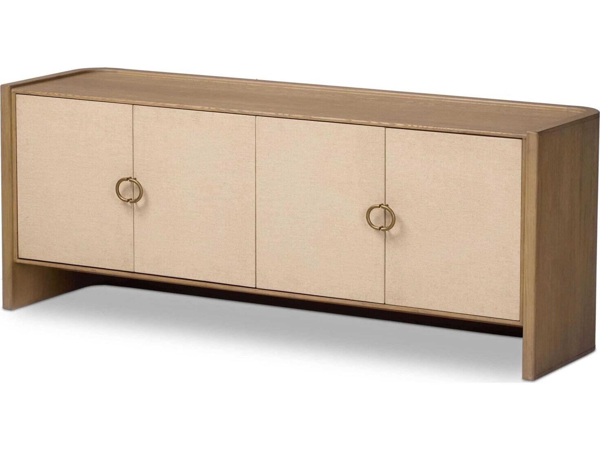 Callahan 72" Sandy Oak Veneer Media Console