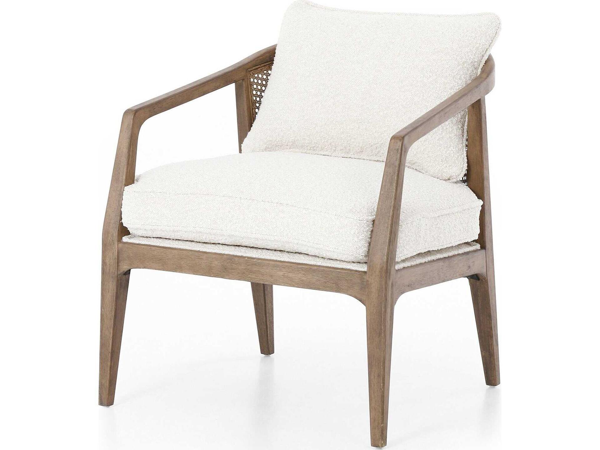 Abbott Alexandria White Fabric Accent Chair