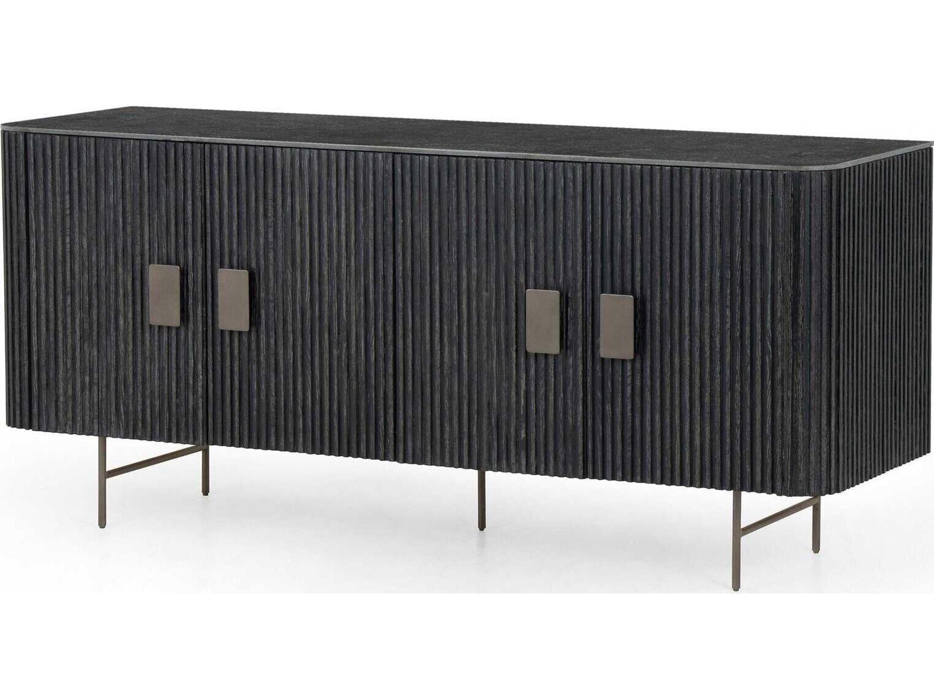 Laverne Sideboard Bluestone Top Mid-Century Modern