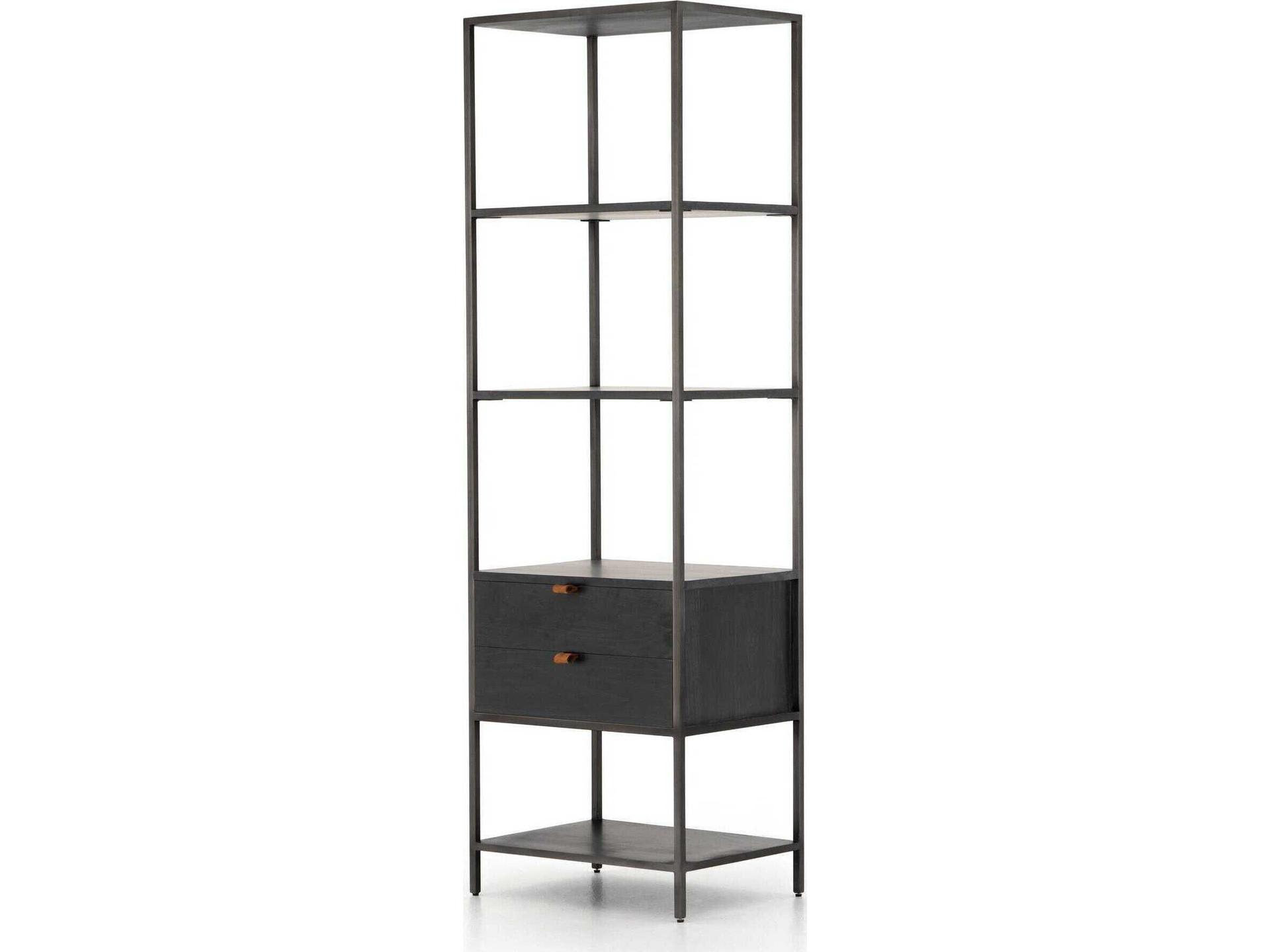 Trey Bookshelf Fulton Collection Black Wash Poplar