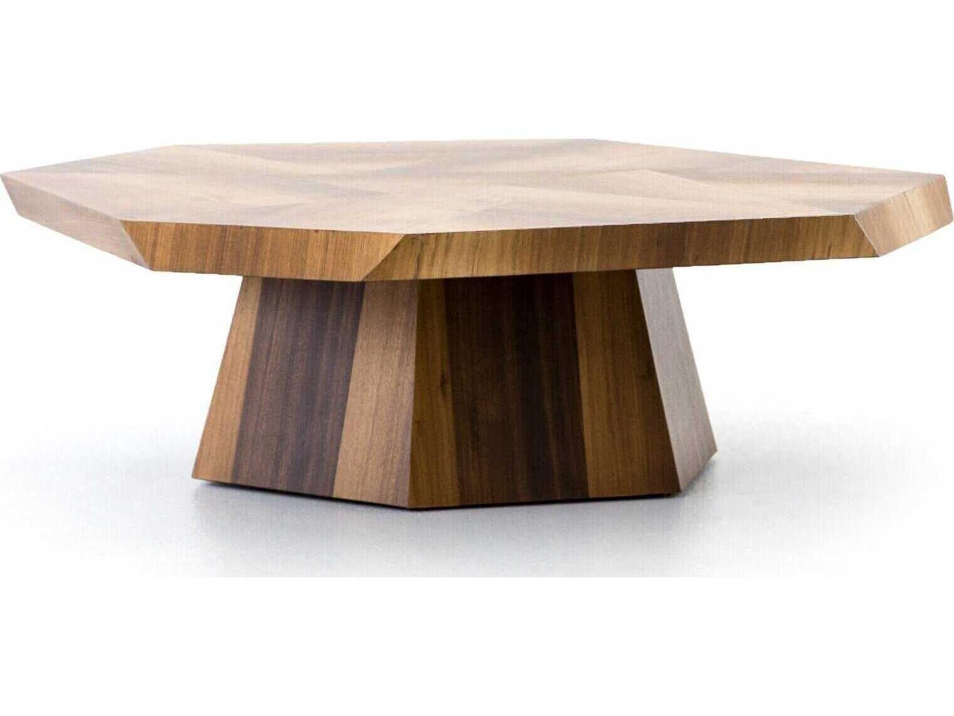 Four Hands Wesson Brooklyn Octagon Wood Blonde Yukas Coffee Table