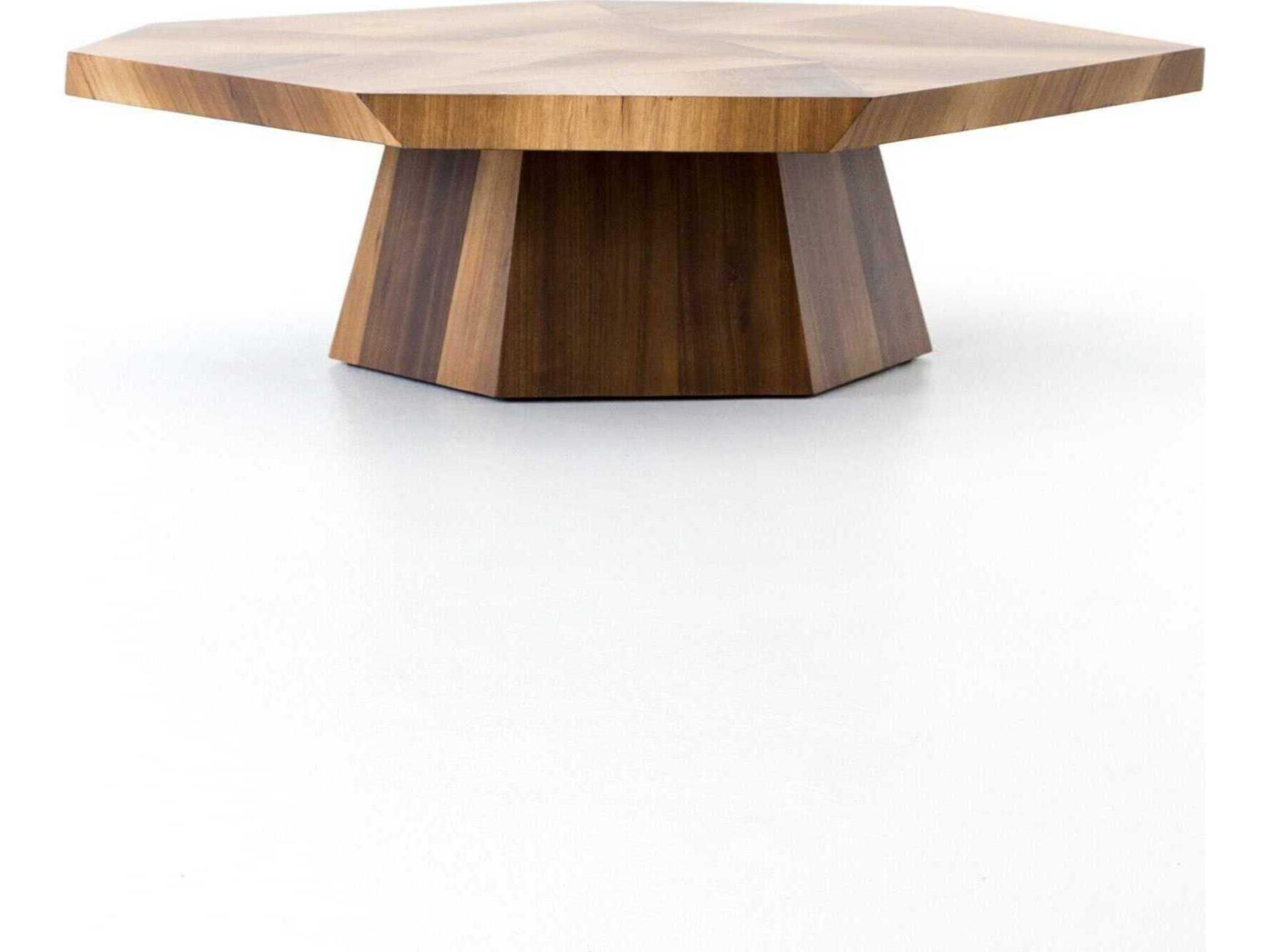 Four Hands Wesson Brooklyn Octagon Wood Blonde Yukas Coffee Table
