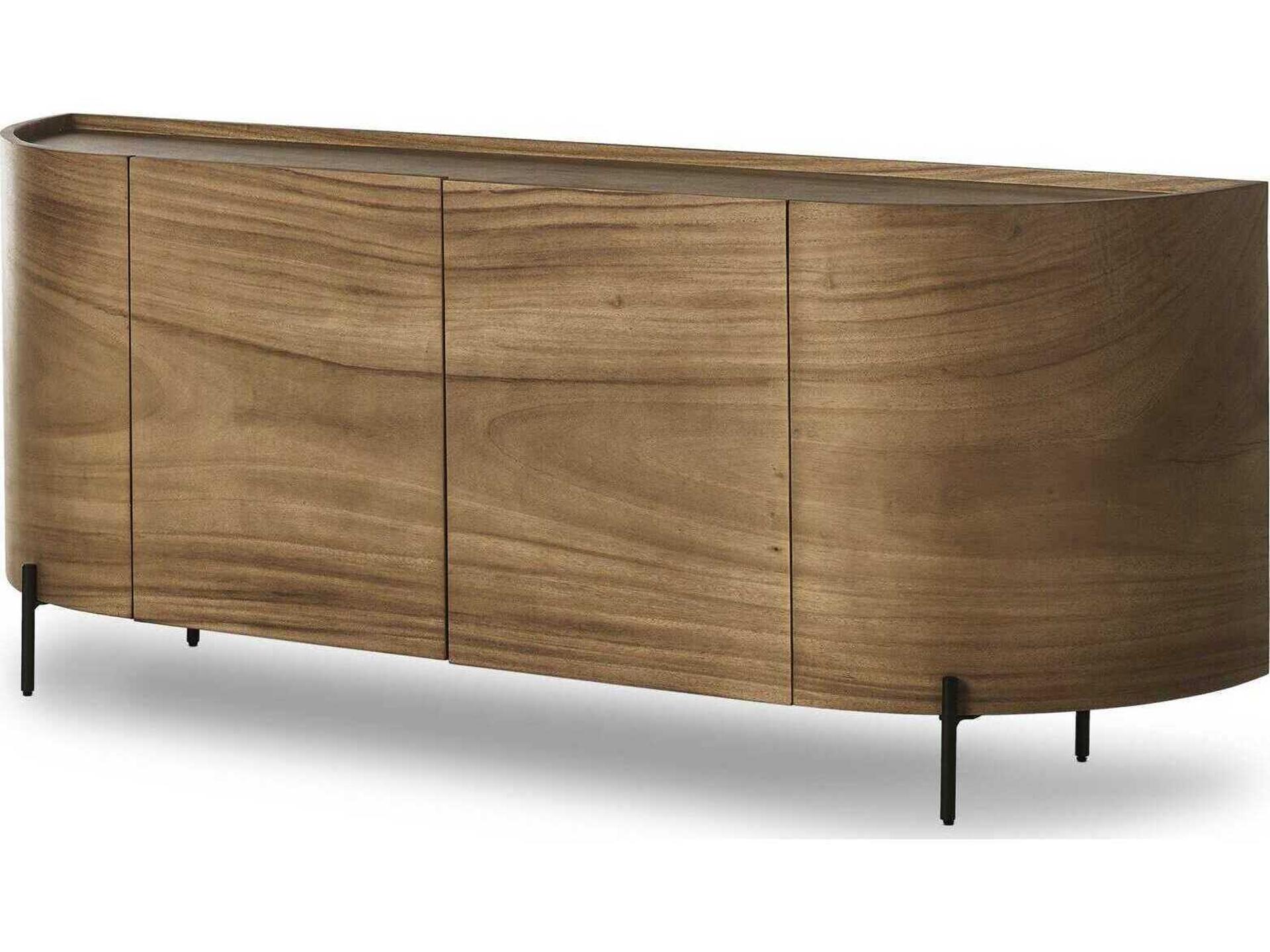 Lunas Sideboard Gold Guanacaste Sculpted Silhouette
