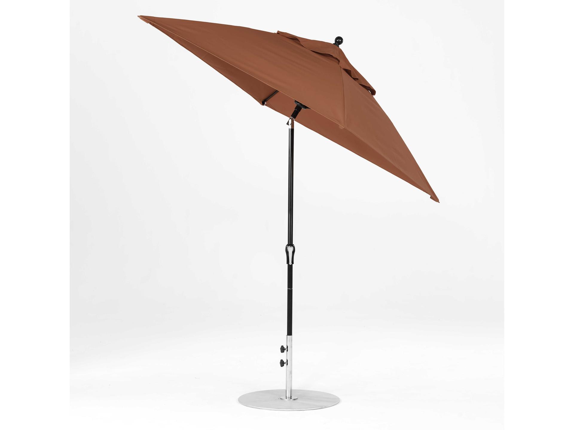 Frankford Quick Ship Monterey Market Fiberglass 6.5 Foot Square Crank Auto Tilt Patio Umbrella