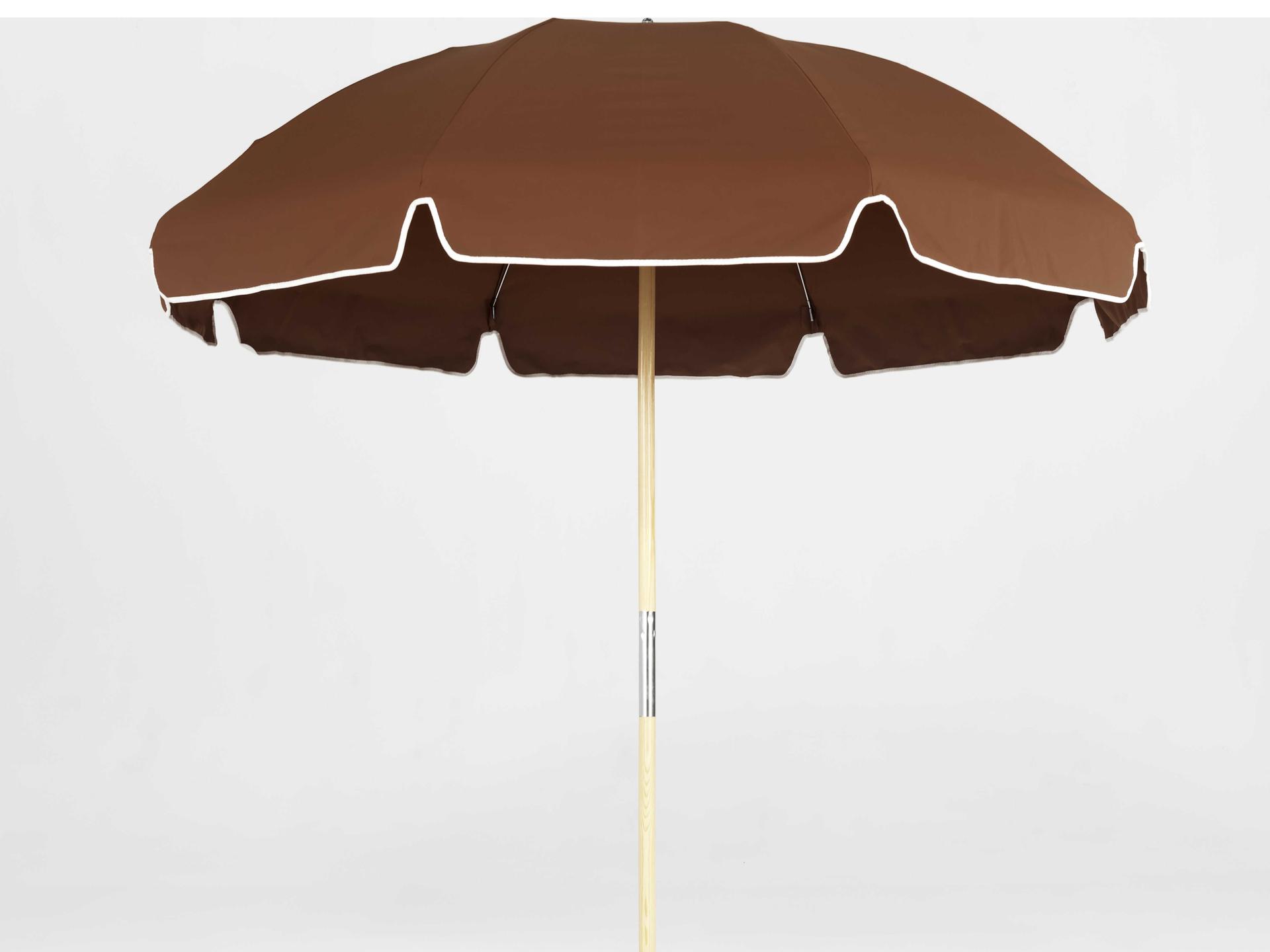 Emerald Coast 7.5 Foot Octagon Manual Lift Patio Umbrella with Ash Wood Pole