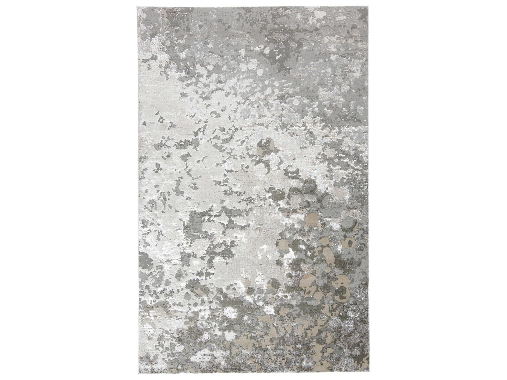 Micah Collection Silver Gray Abstract Geometric Area Rug
