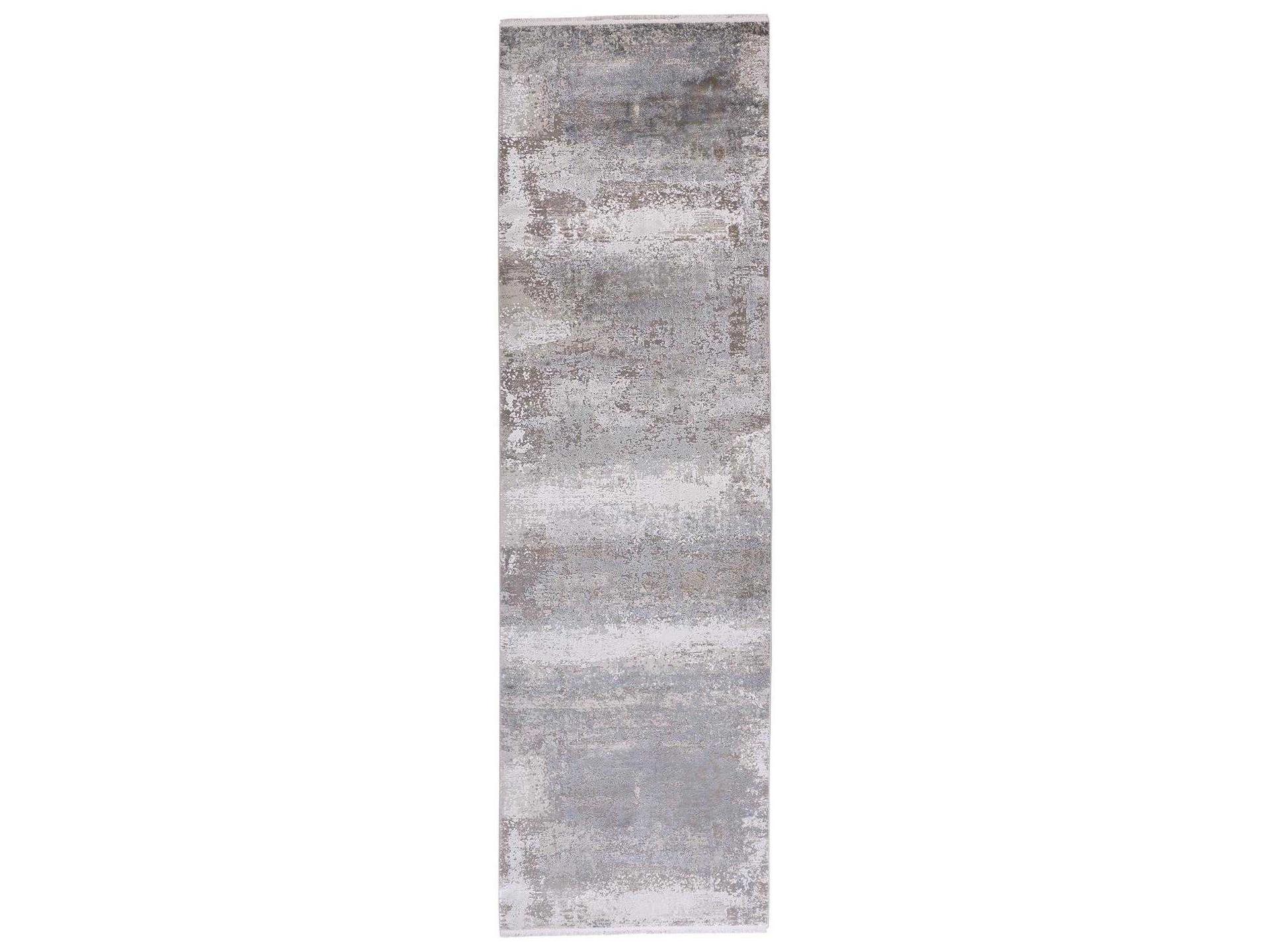 Cadiz Runner Rug Light Gray Abstract