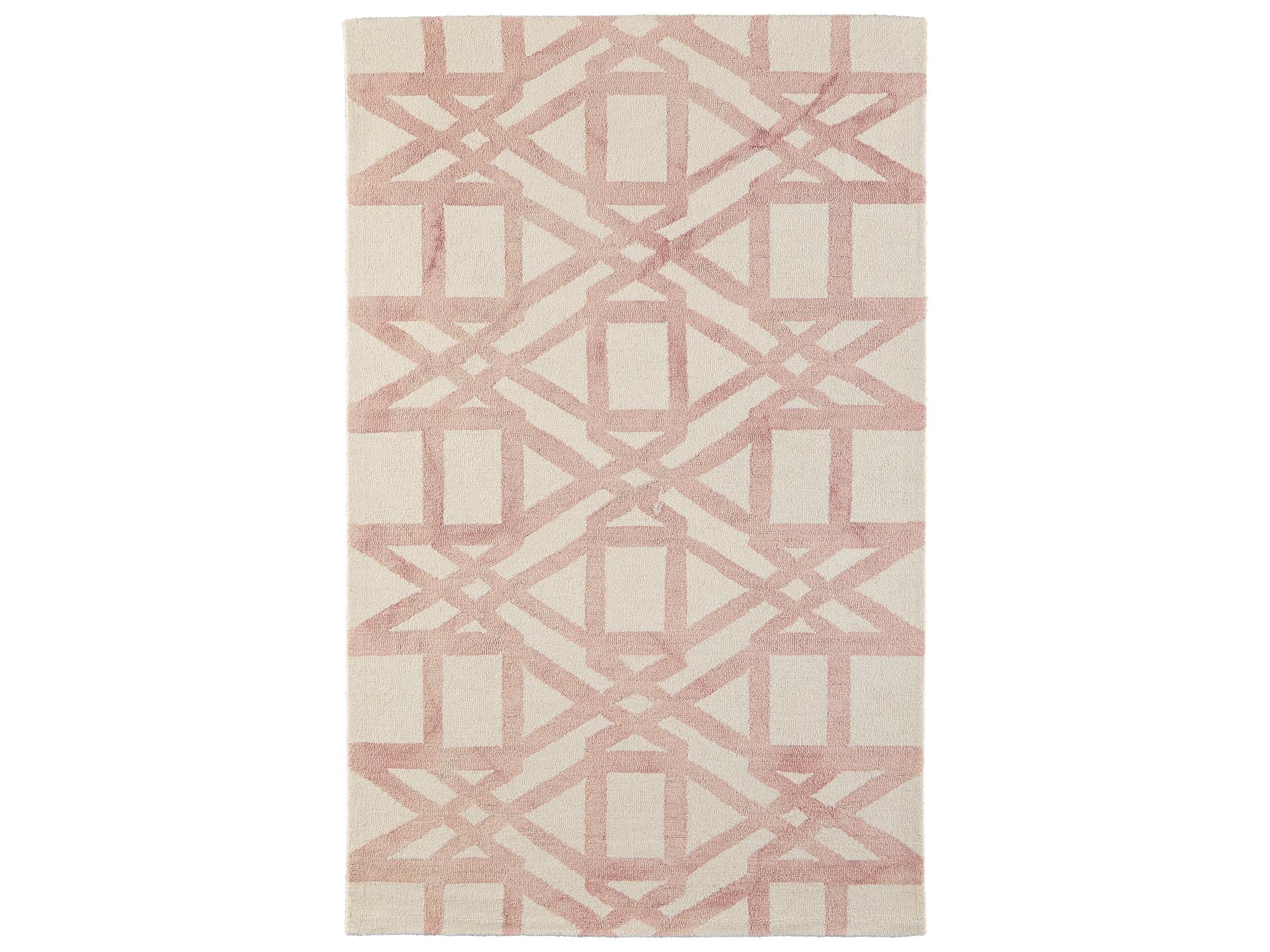 Lorrain Collection Hand Tufted Area Rug in Blush with Watercolor Effect