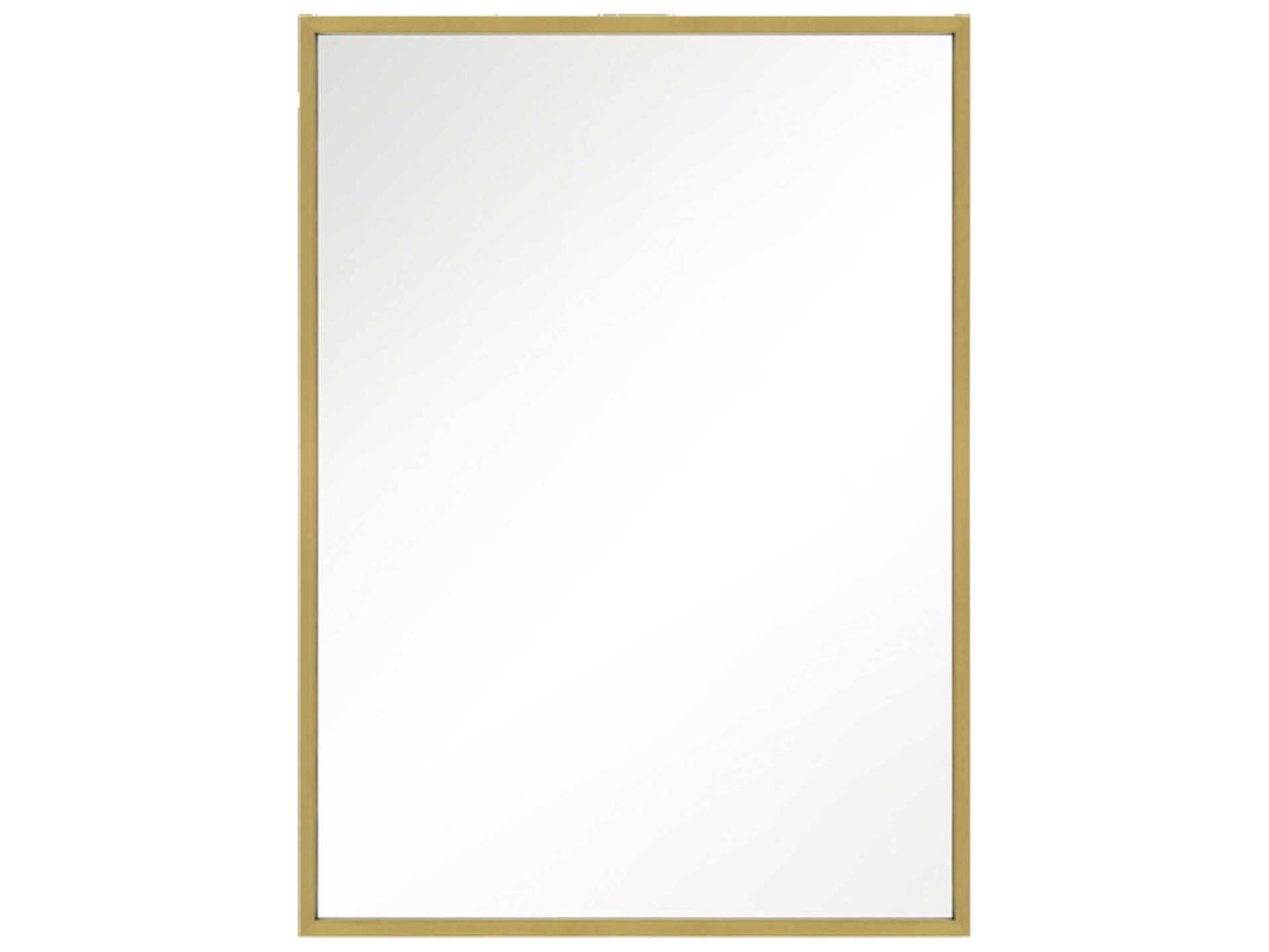 Kit Rectangular Wall Mirror Burnished Brass Finish