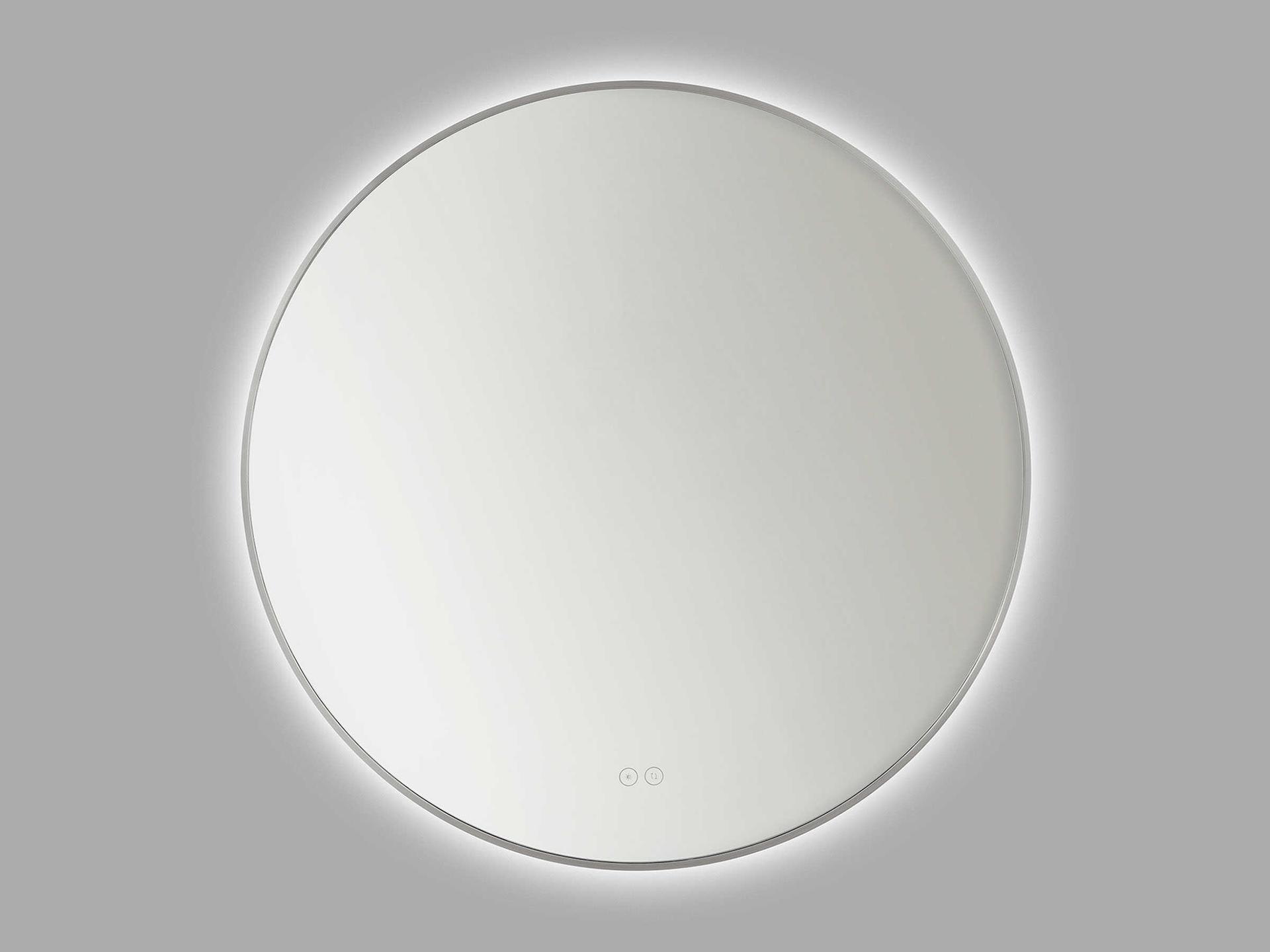 Cadre 30 Inch Round LED Mirror Brushed Nickel