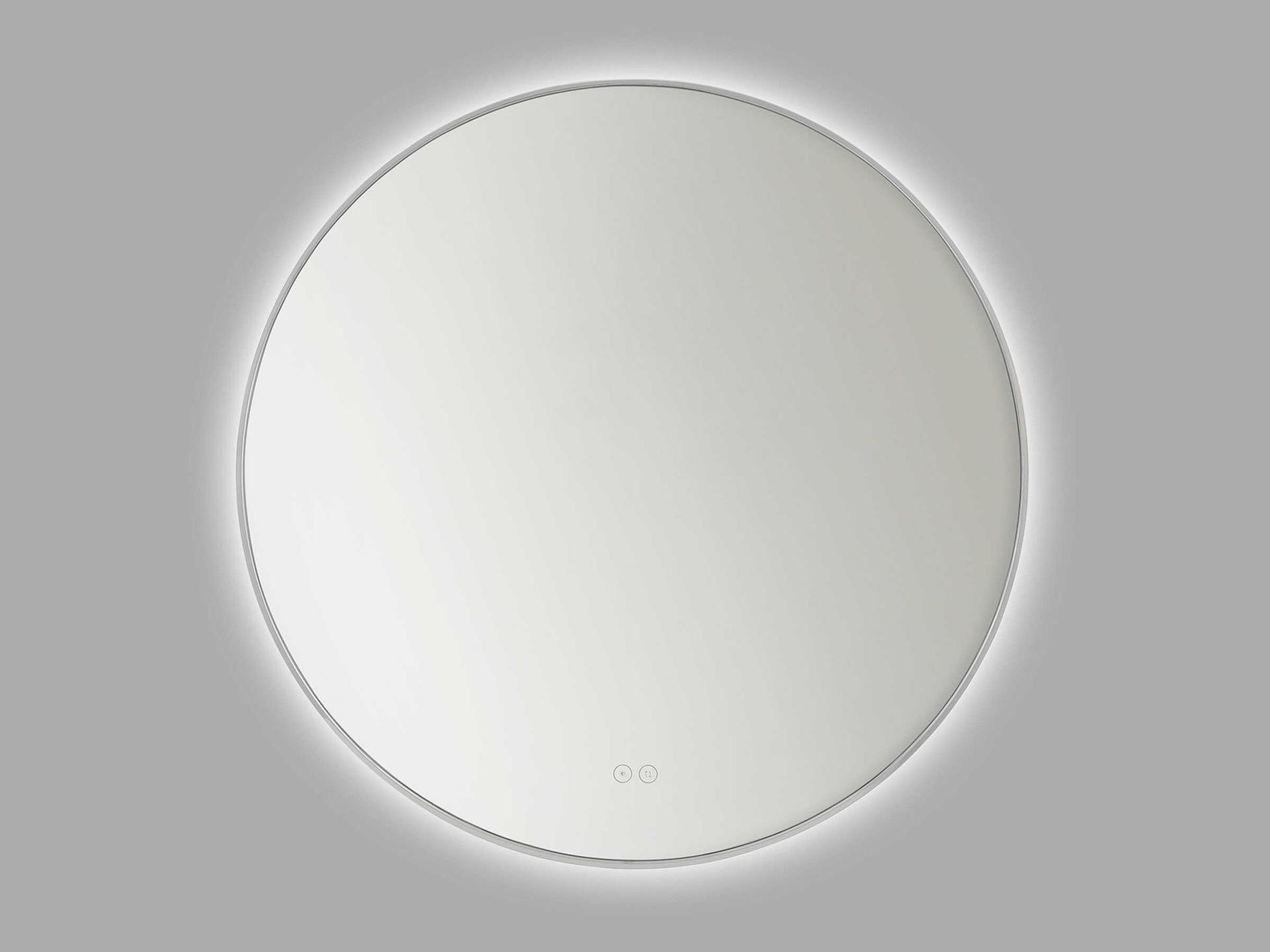Cadre 30-Inch Round LED Mirror in Chrome