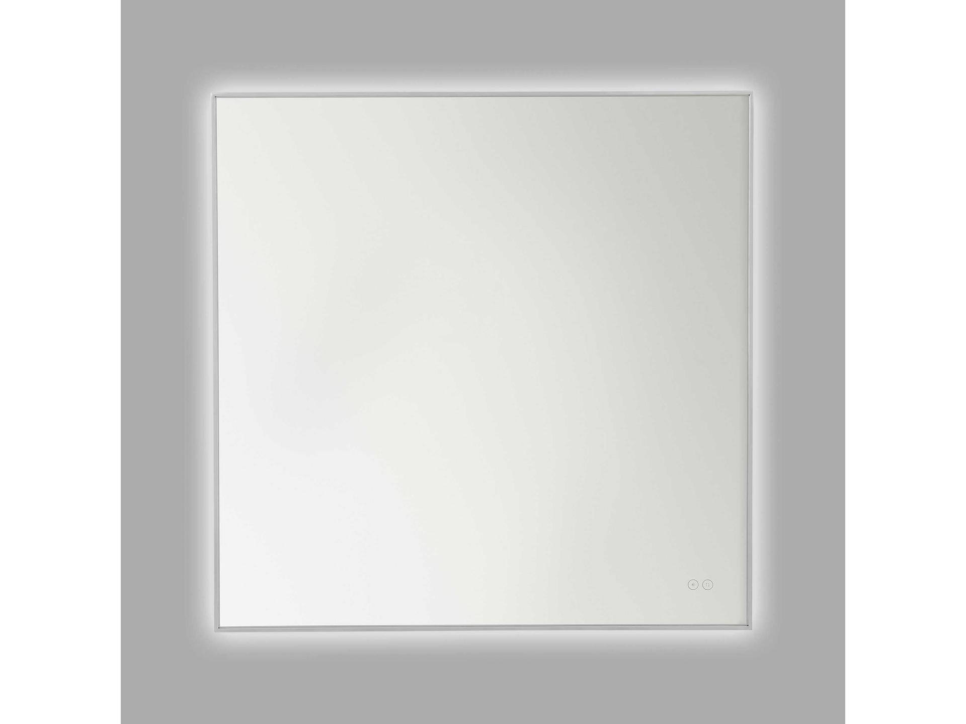 Cadre 36-Inch Square LED Mirror in Chrome