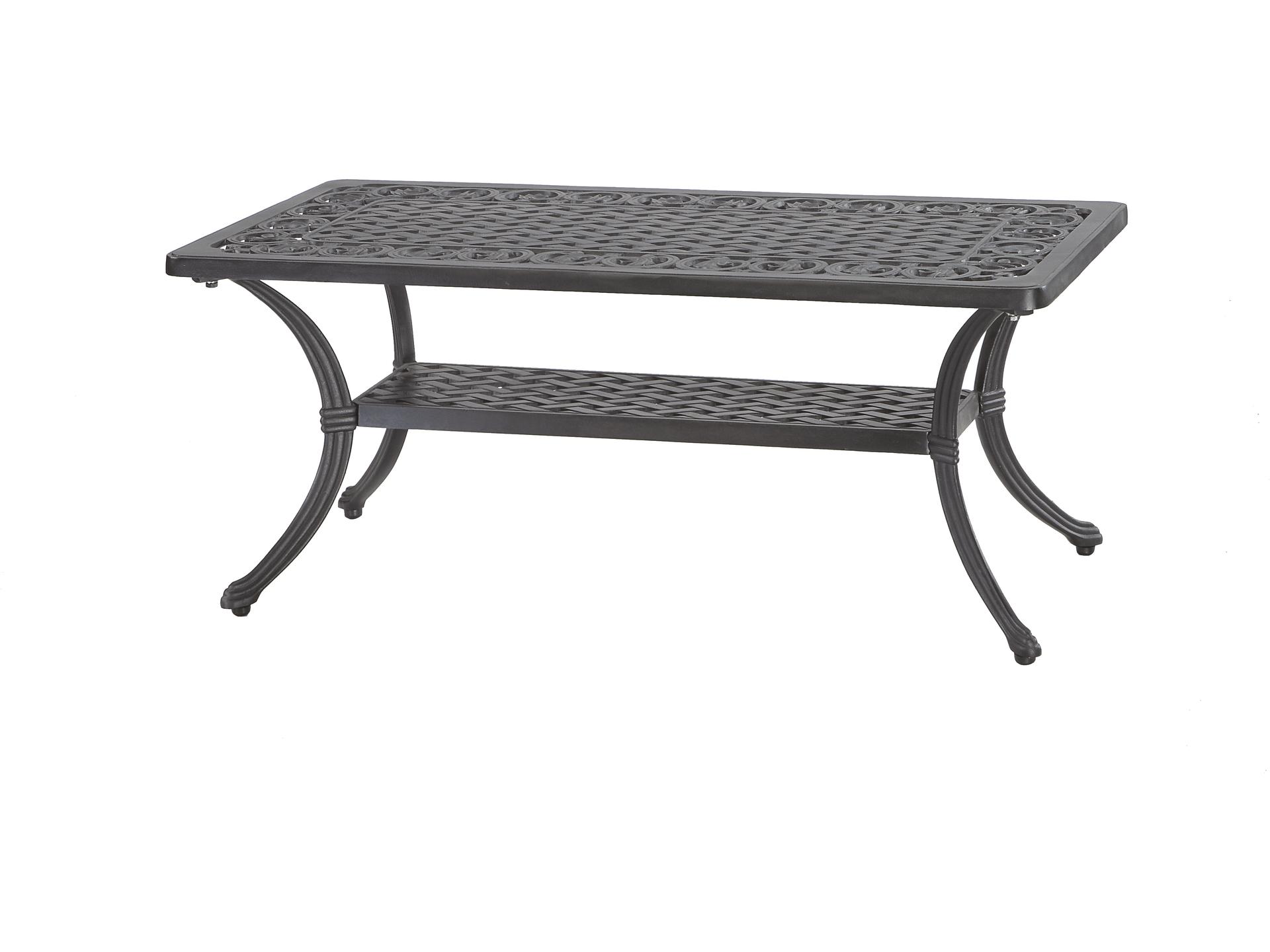 Michigan Rectangular Outdoor Coffee Table in Cast Aluminum