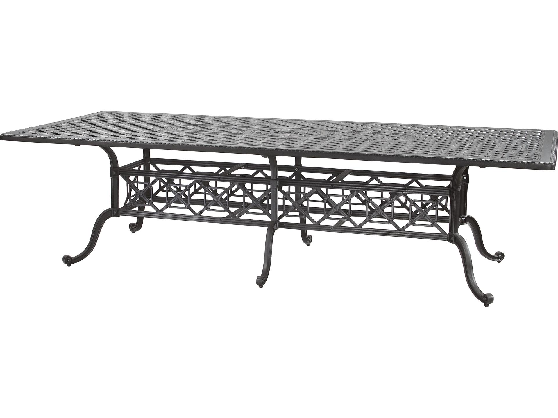 Grand Terrace 112-Inch Rectangle Outdoor Dining Table in Desert Bronze