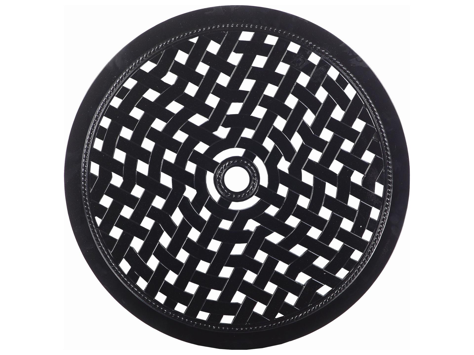 Grand Terrace Round 30-Inch Cast Aluminum Lazy Susan with Umbrella Hole