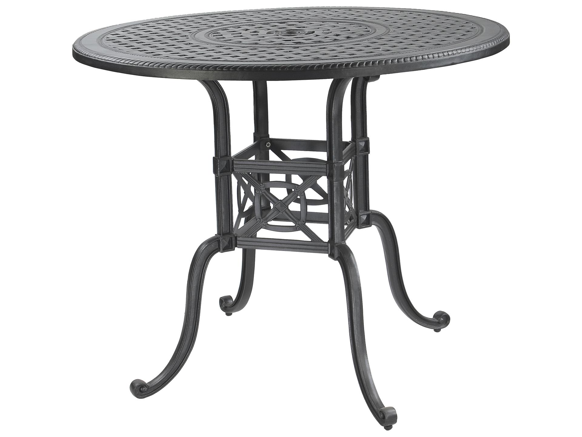 Grand Terrace 48-Inch Round Counter Height Dining Table in Cast Aluminum