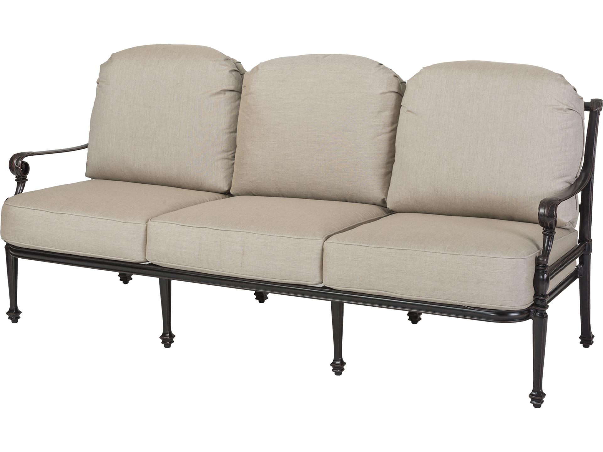 Grand Terrace 3-Seat Outdoor Sofa Cast Aluminum Desert Bronze