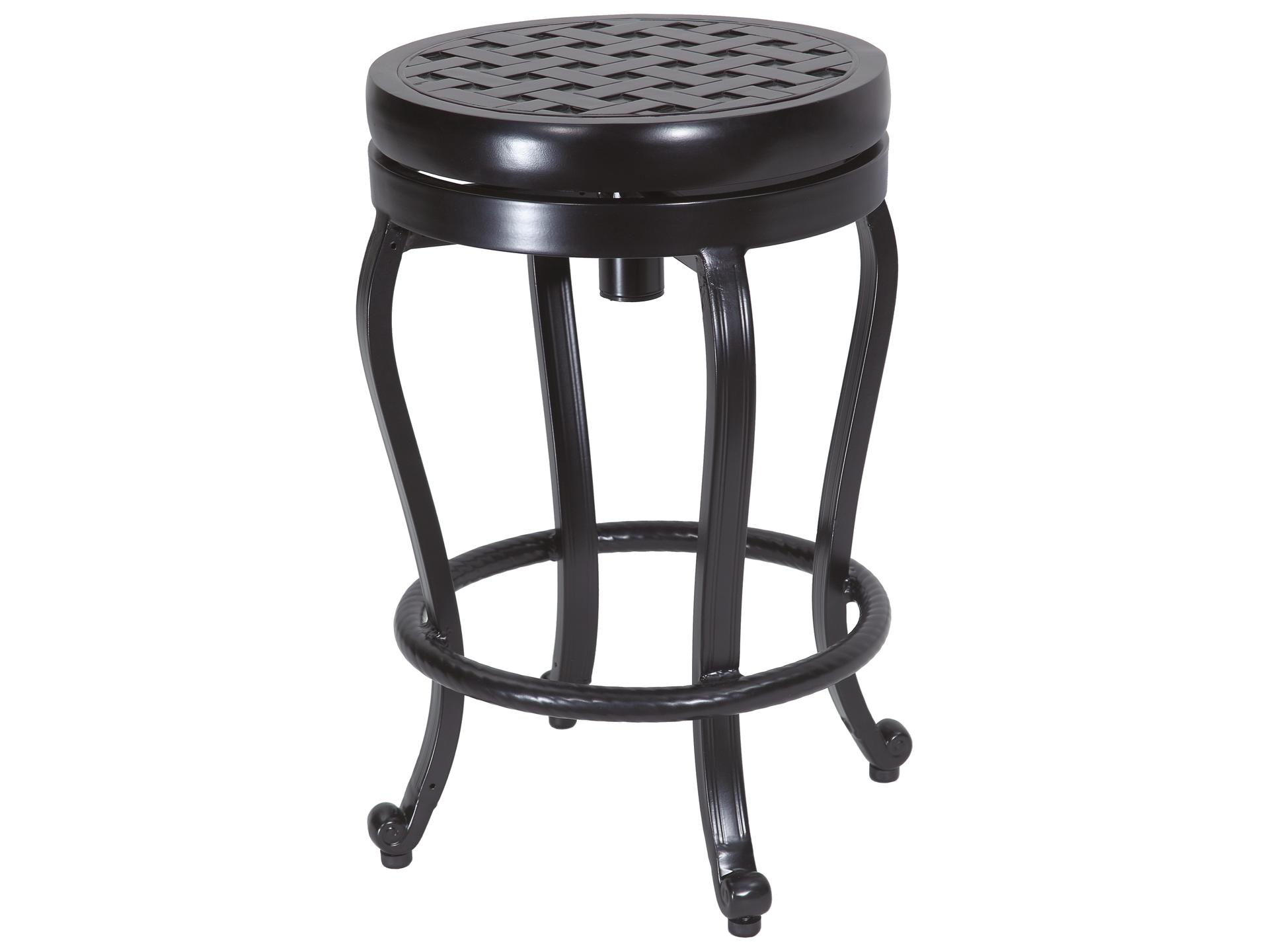 Bar and Balcony Stools Backless Swivel Outdoor Counter Stool Cast Aluminum