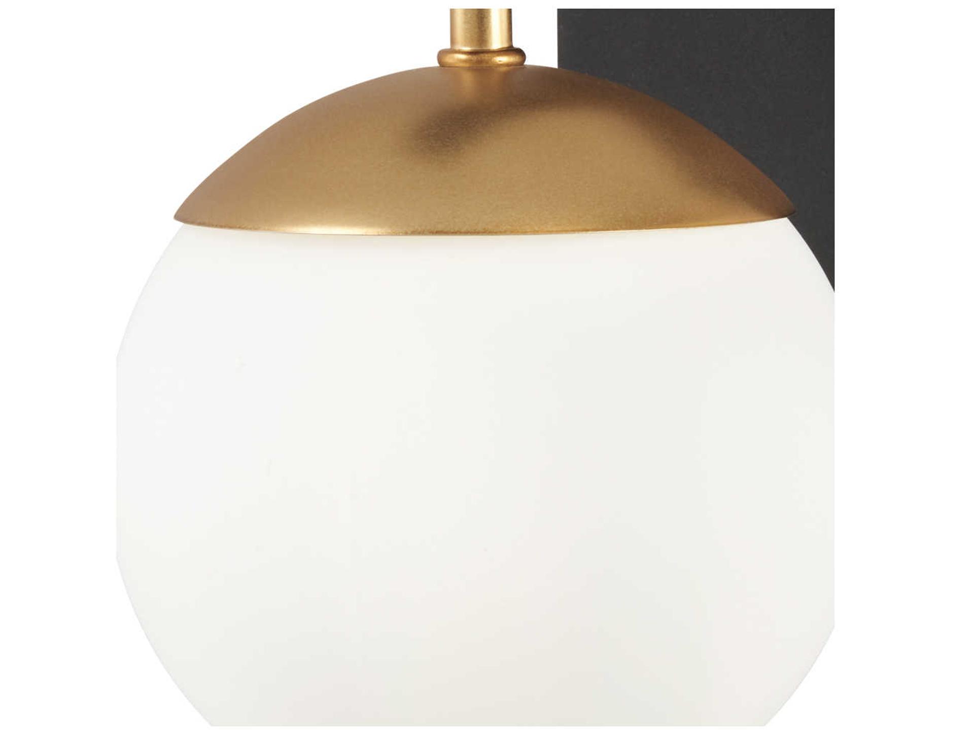 George Kovacs Alluria 1-Light Weathered Black Autumn Gold Glass Wall Sconce