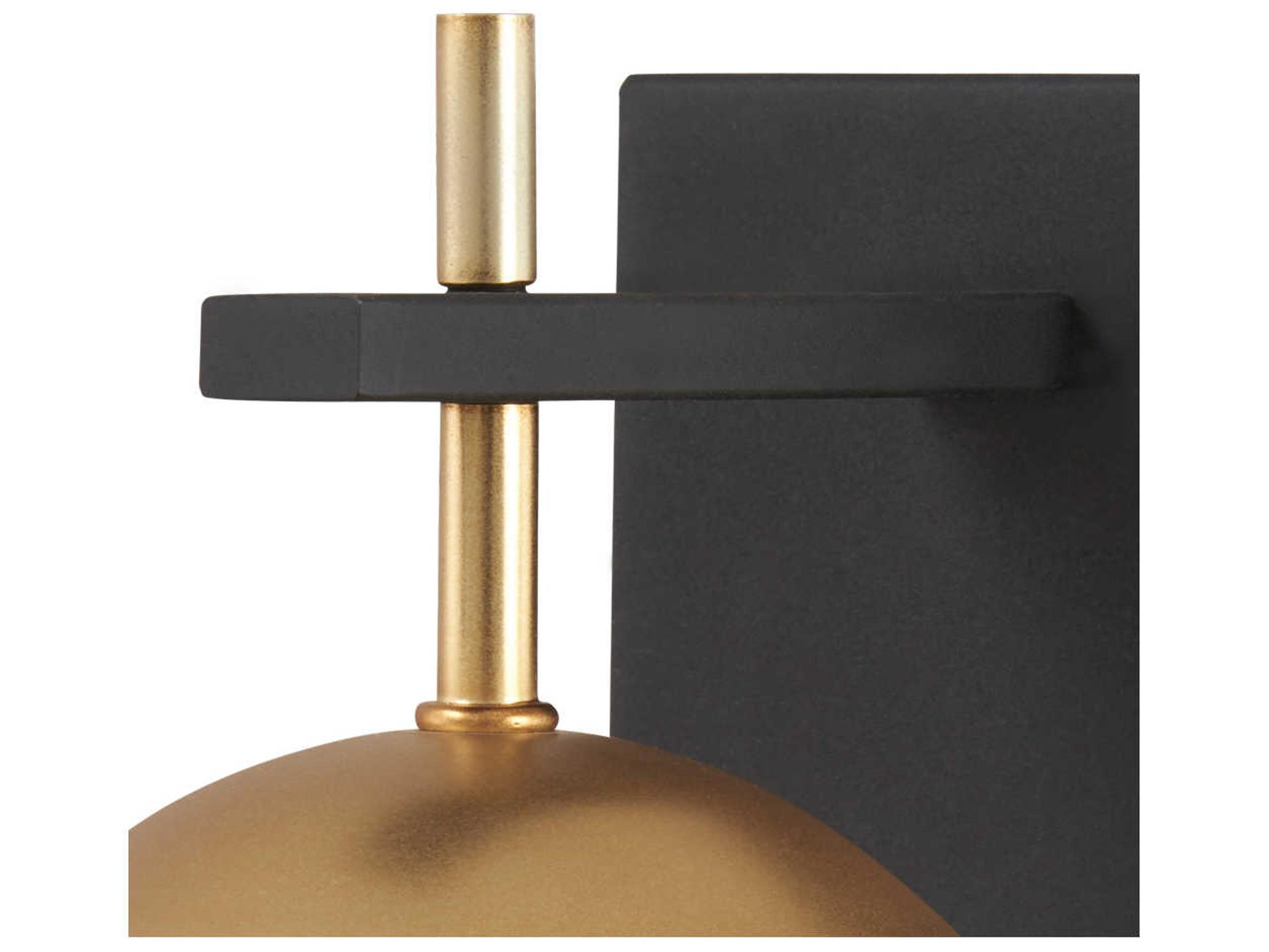 George Kovacs Alluria 1-Light Weathered Black Autumn Gold Glass Wall Sconce