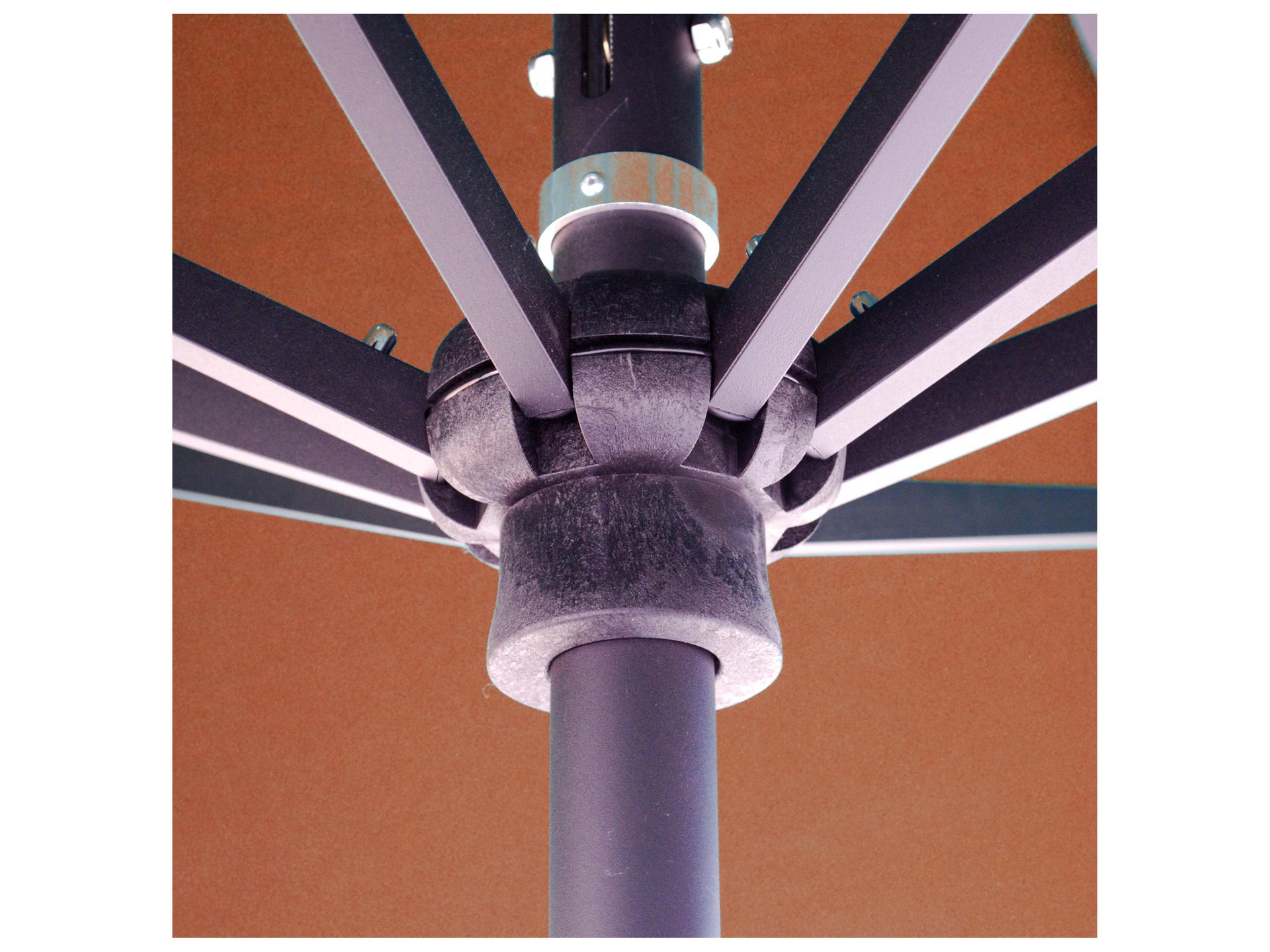 Galtech Quick Ship Aluminum 8 x 11 Foot Oval Crank Lift Auto Tilt Outdoor Umbrella