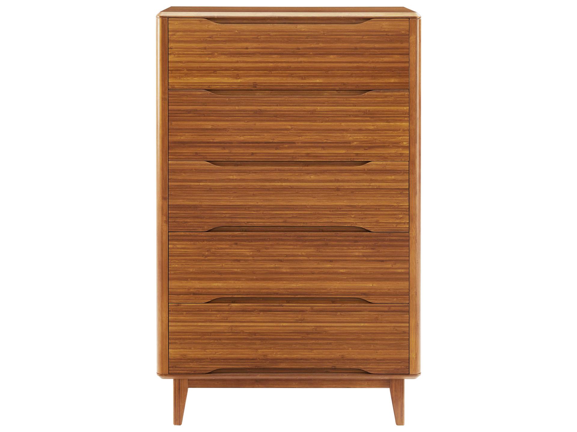 Currant 5-Drawer High Chest in Amber