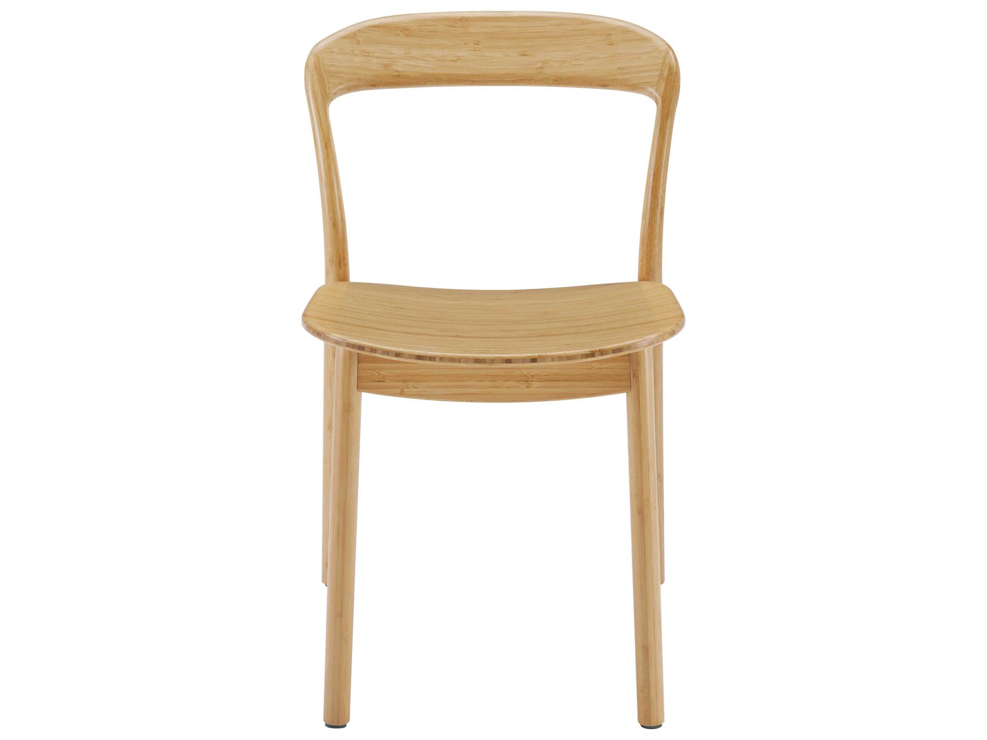 Hanna Bamboo Wood Brown Side Dining Chair