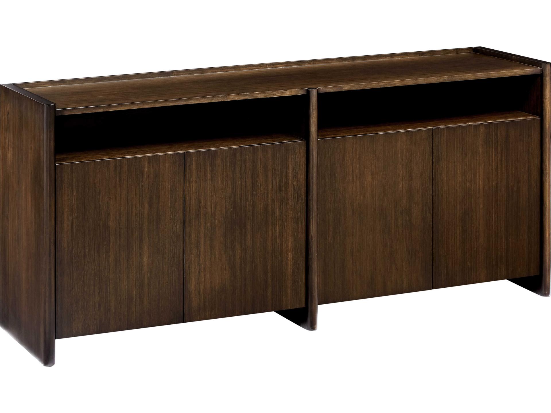 Hudson 80" Bamboo Wood Black Walnut Sideboard