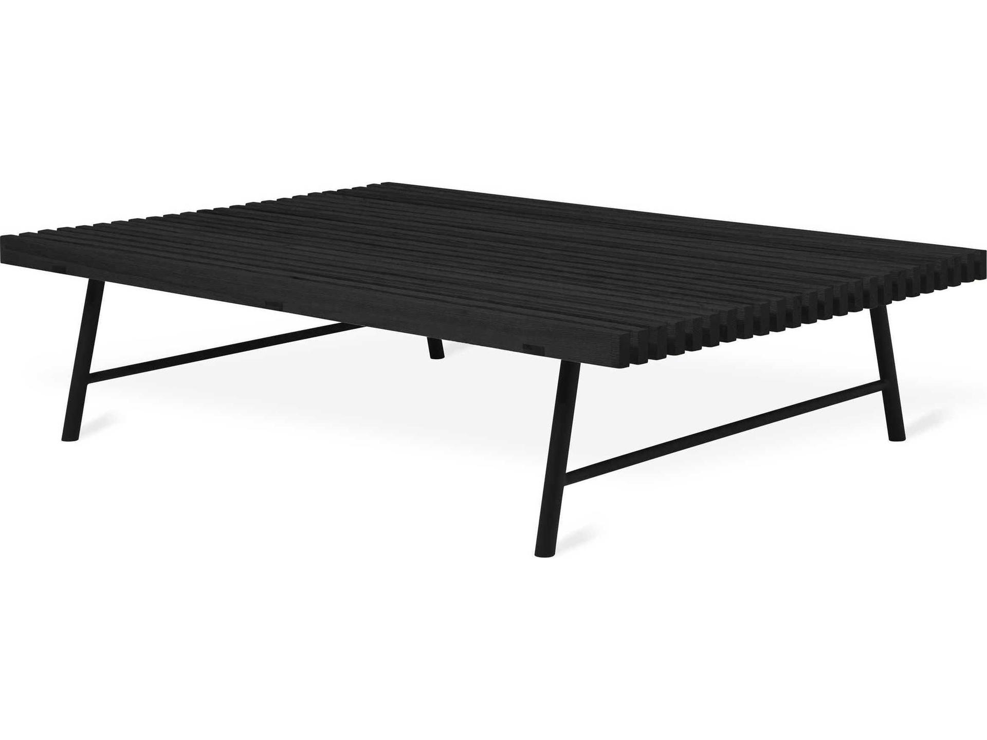 Transit Rectangular Wood Black Ash Coffee Table