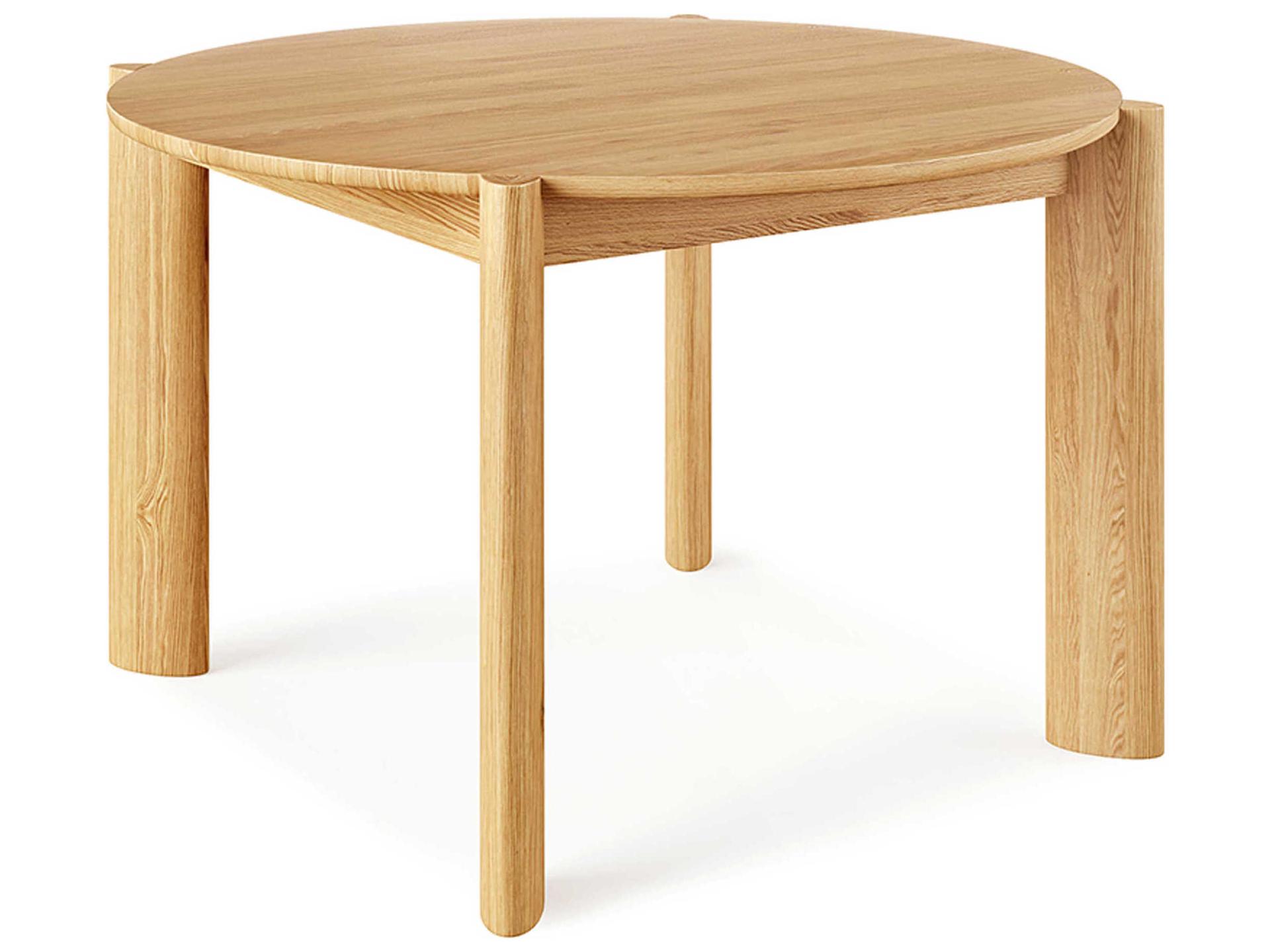 Bancroft Round Wood White Oak Dining Table