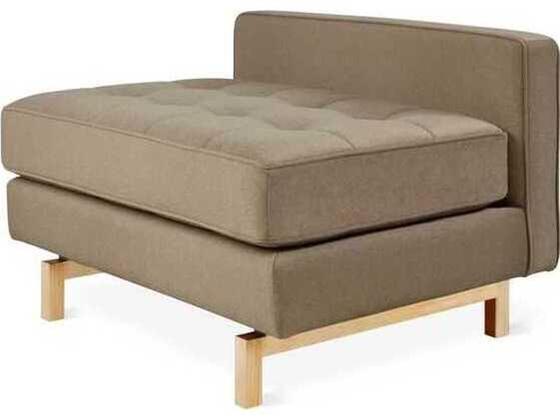 Jane Merino Mocha Brown Upholstered Chaise
