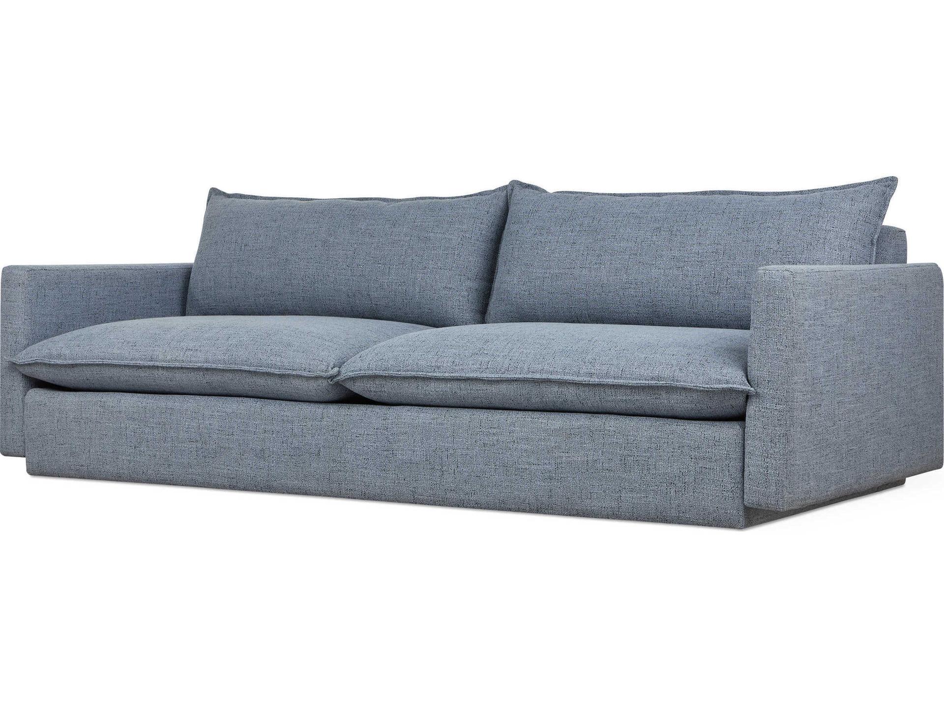 Sola Maberly Storm Blue Upholstered 3-Seat Sofa