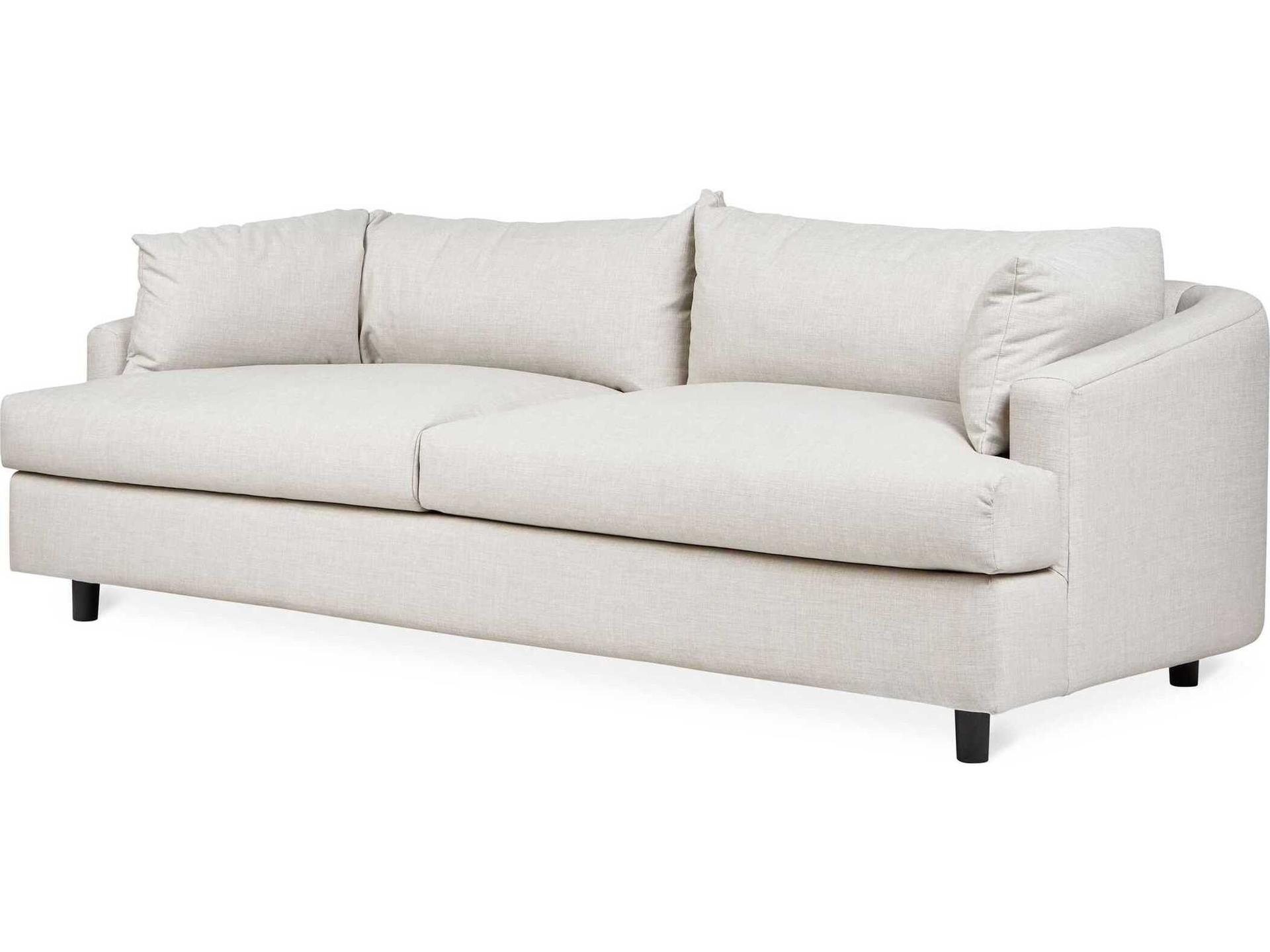 Thalia 3-Seat Upholstered Sofa in White
