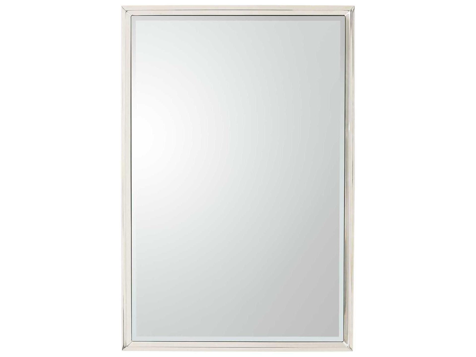 Global Views Reeves Polished Nickel Rectangular Wall Mirror